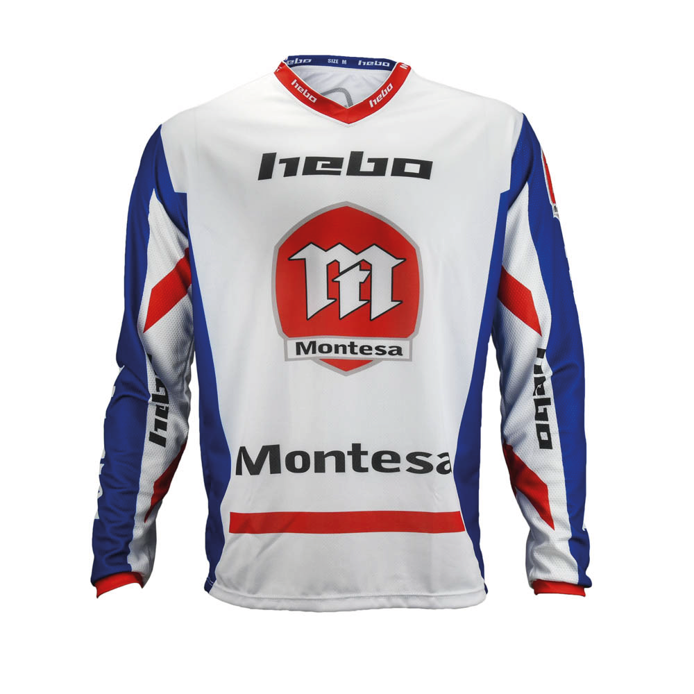 HEBO SHIRT MONTESA CLASSIC III WHITE/BLUE  BLUE  M