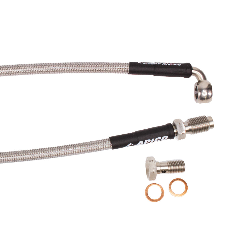APICO CLUTCH HOSE KTM/HQV/GAS SX-F/FC/FX450 23-25,  EXC-F450-500 24-25,  FE450-501 2025, MC450F FACTORY 23-25  SILVER