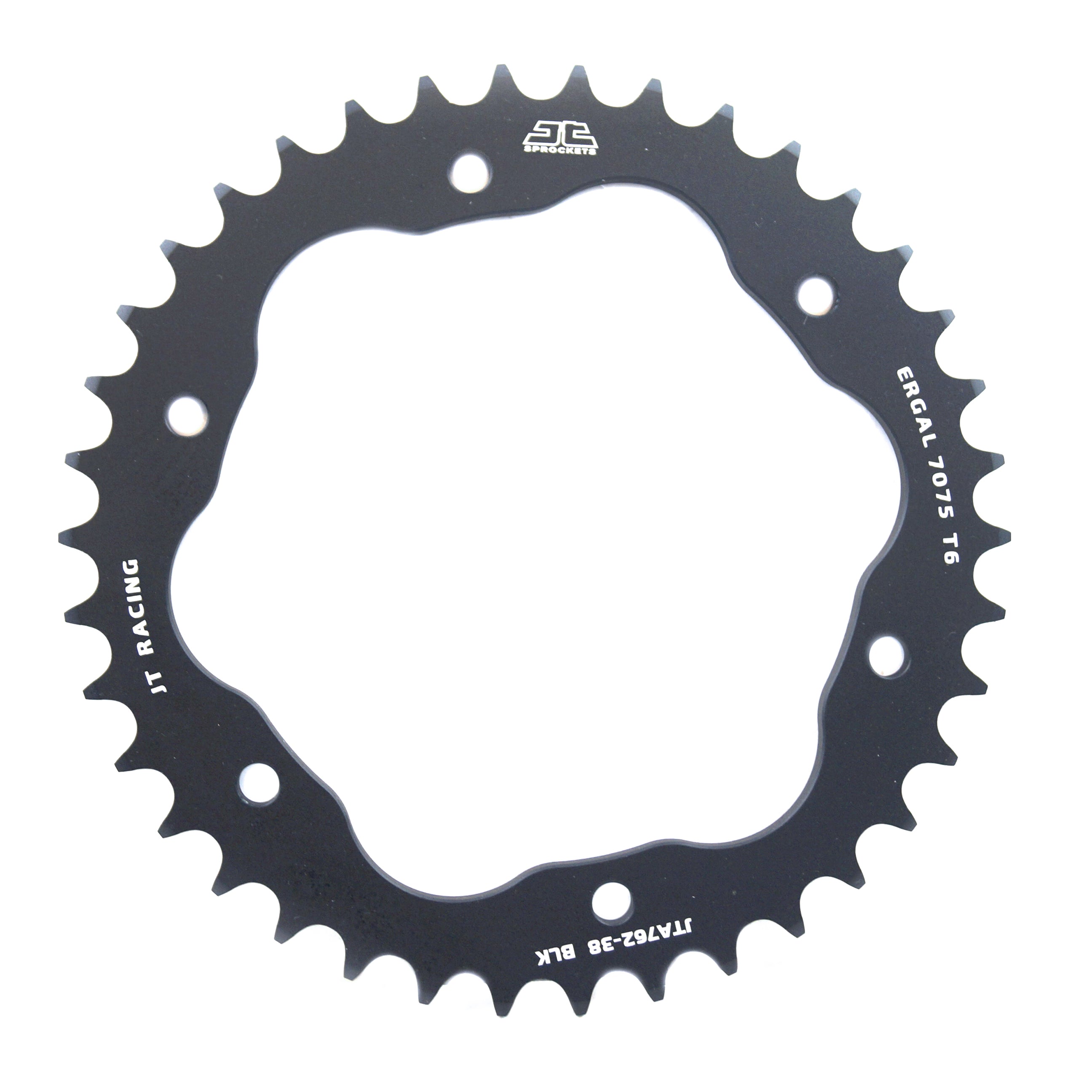 JT Rear Sprocket Alloy Black, JTA762.38blk.7075-t6 Aluminium. Ducati 520 Chain Conversion