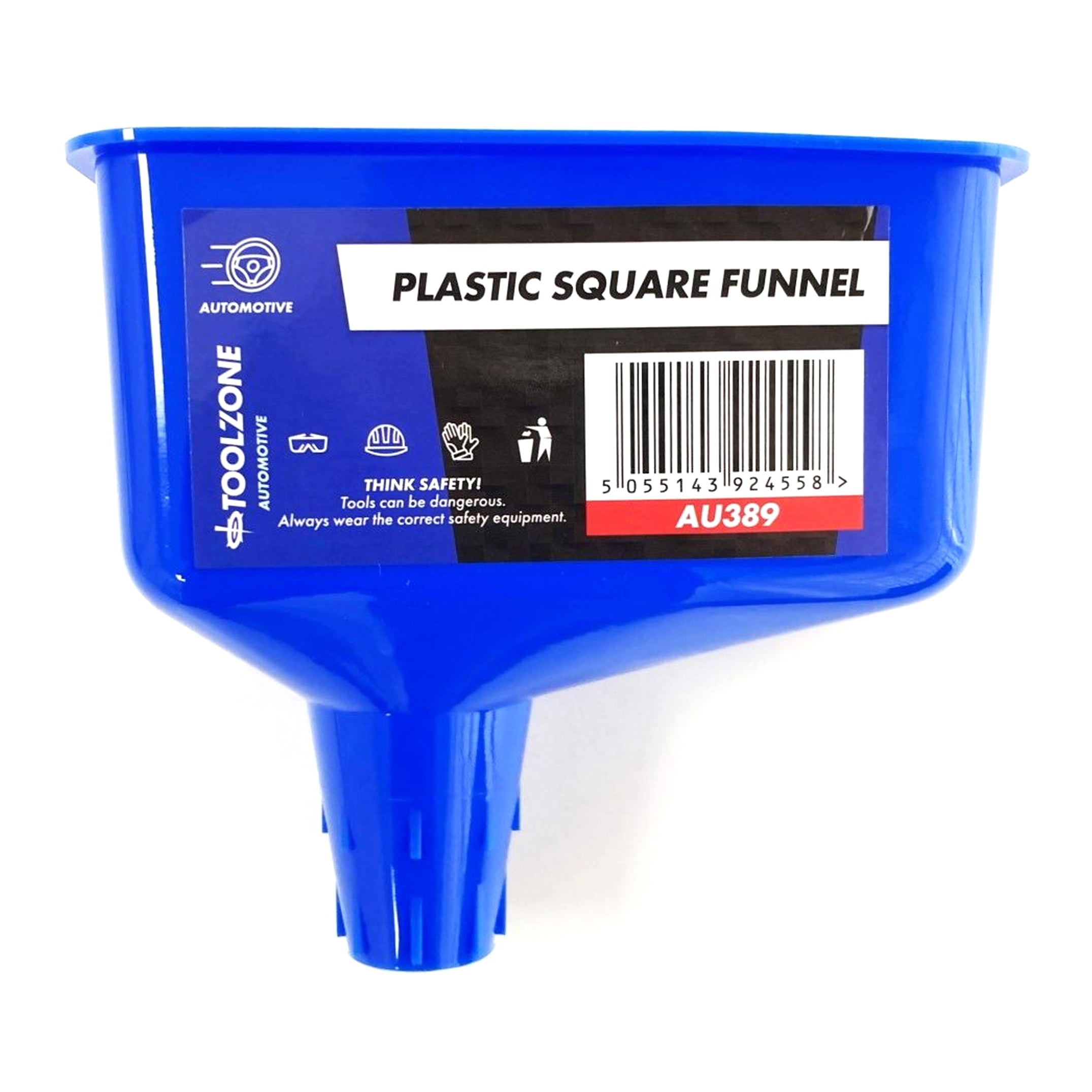 Toolzone Plastic Square Funnel 0.85 L Offset Tapered Spout - Toolzone Kdpau389