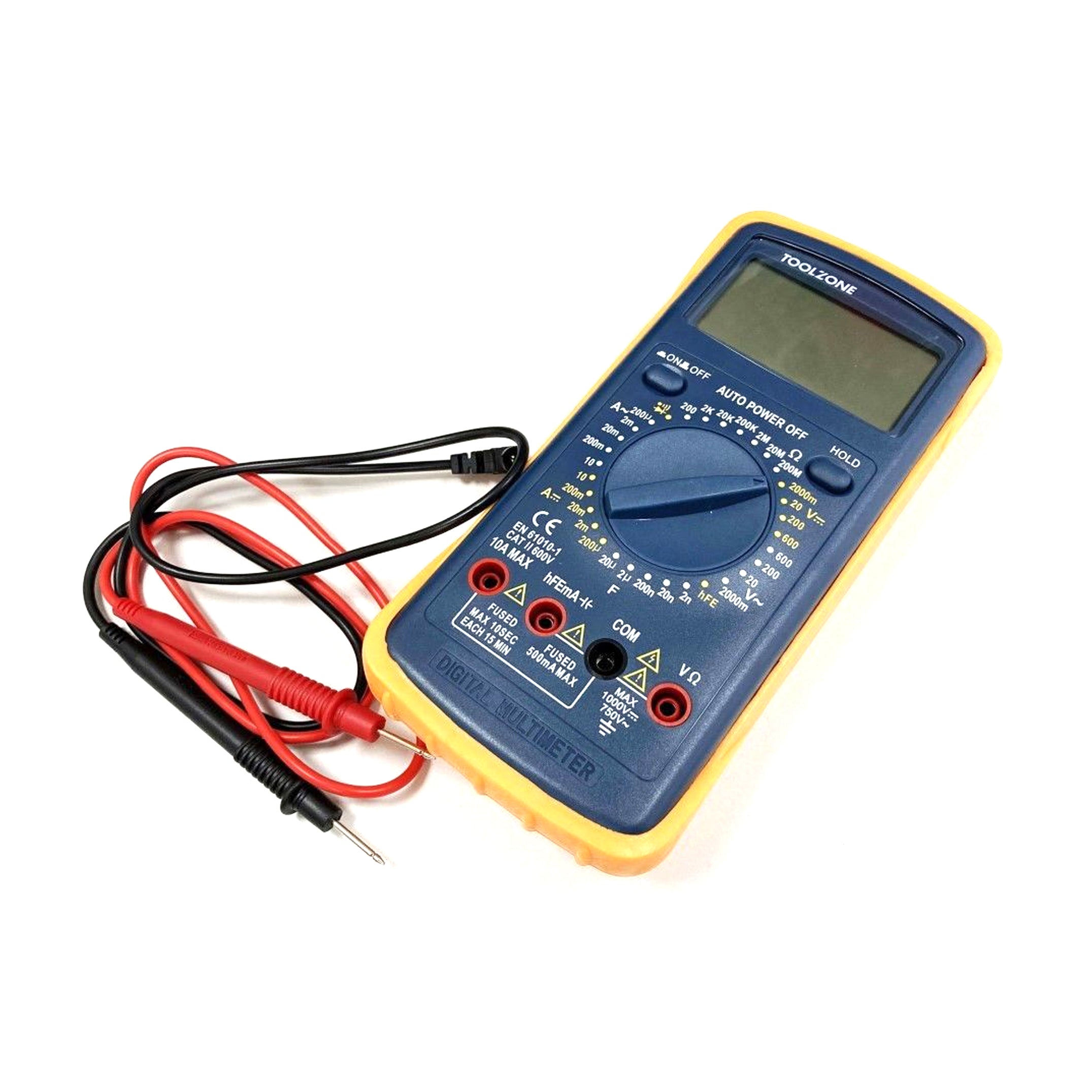 Toolzone Digital Multimeter Large Lcd Display Rohs Compliant - Toolzone Kdpel060
