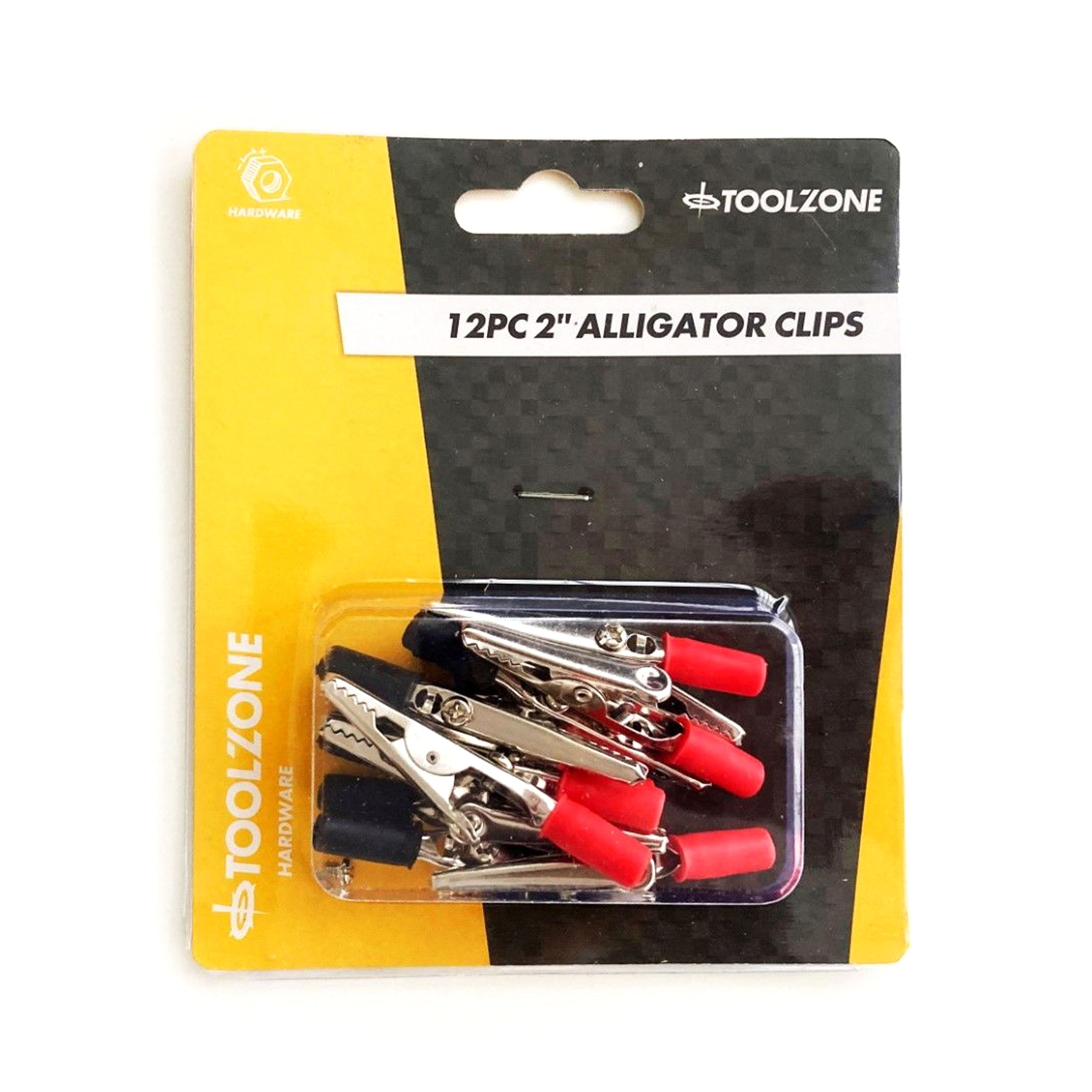 Toolzone Alligator Clips 12pc 2 Insulated Pvc Handles - Toolzone Kdpel075