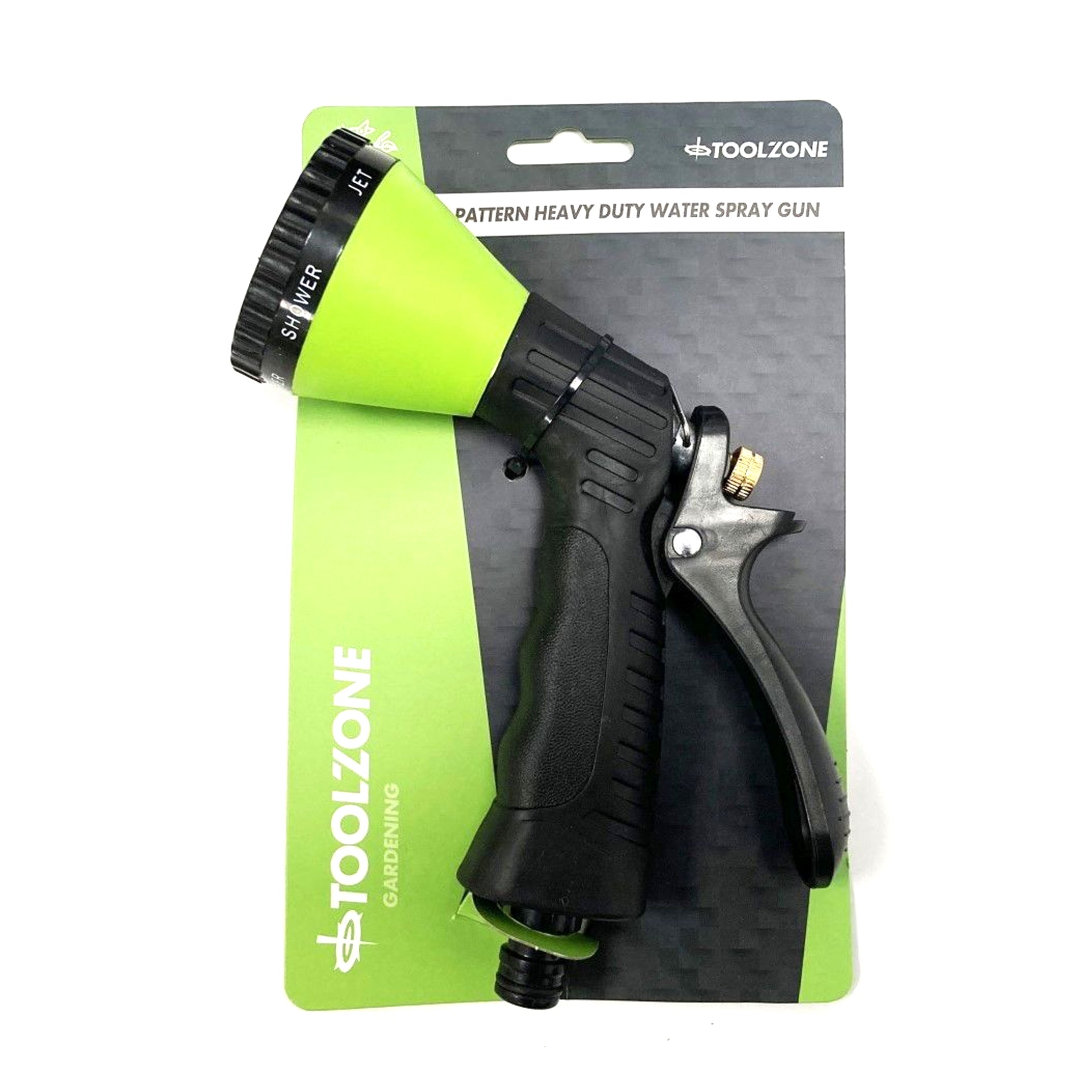 Toolzone Water Spray Gun 6 Pattern Green Heavy Duty - Toolzone Kdpgd168