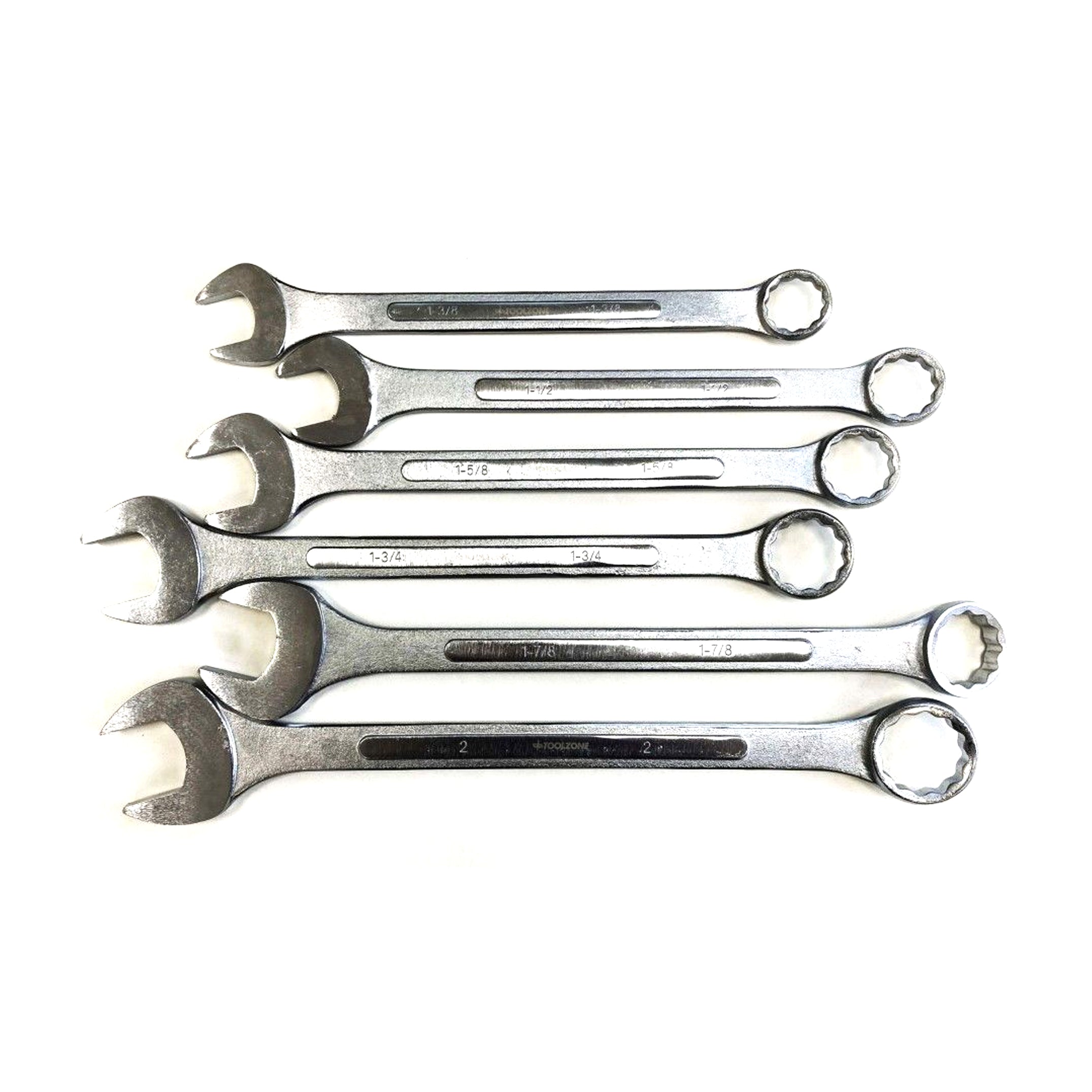 Toolzone Jumbo Combination Spanners Set 6pc 1-3/8 to 2 Af - Toolzone Kdpsp009