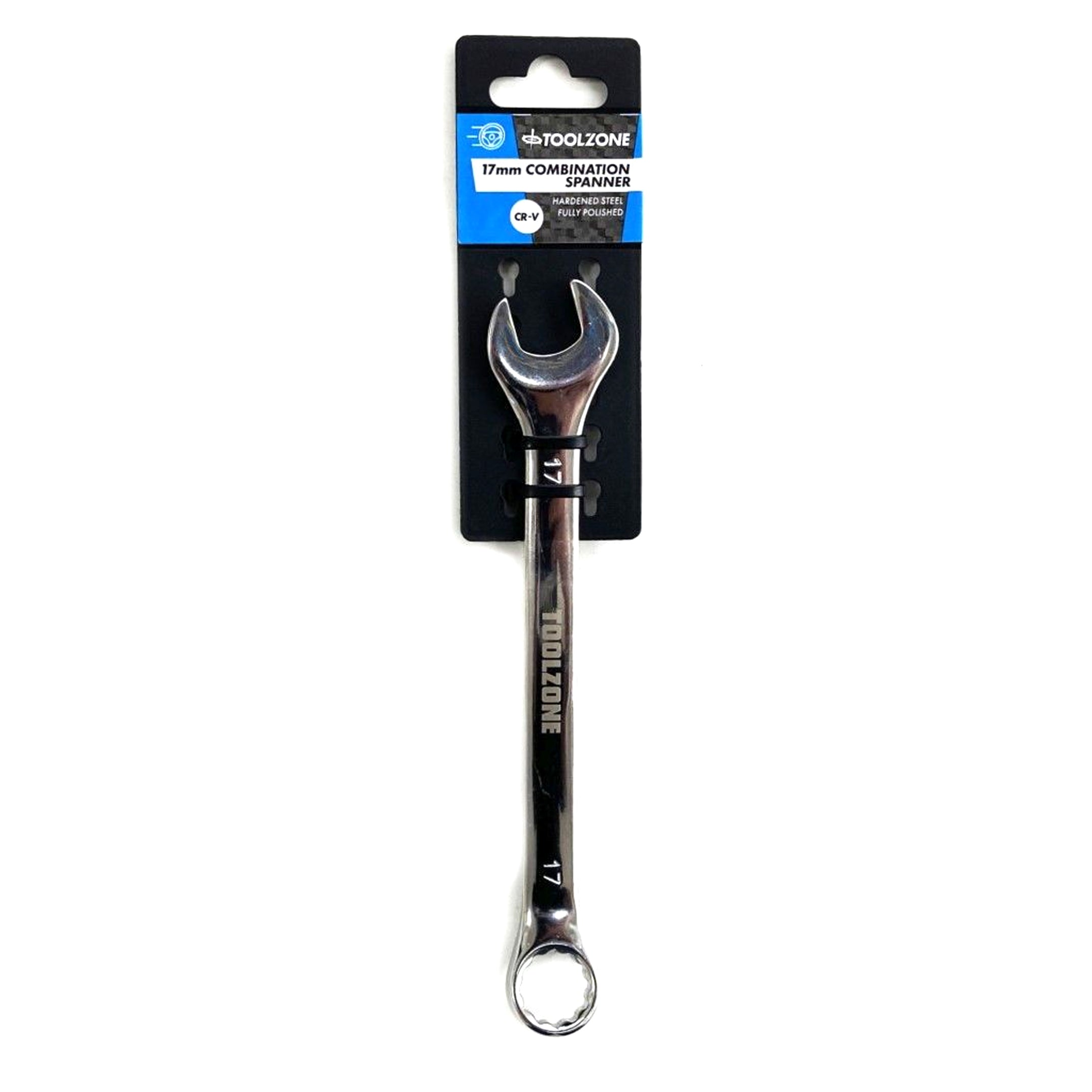 Toolzone Combination Spanner 17mm Polished Chrome Vanadium - Toolzone Kdpsp115