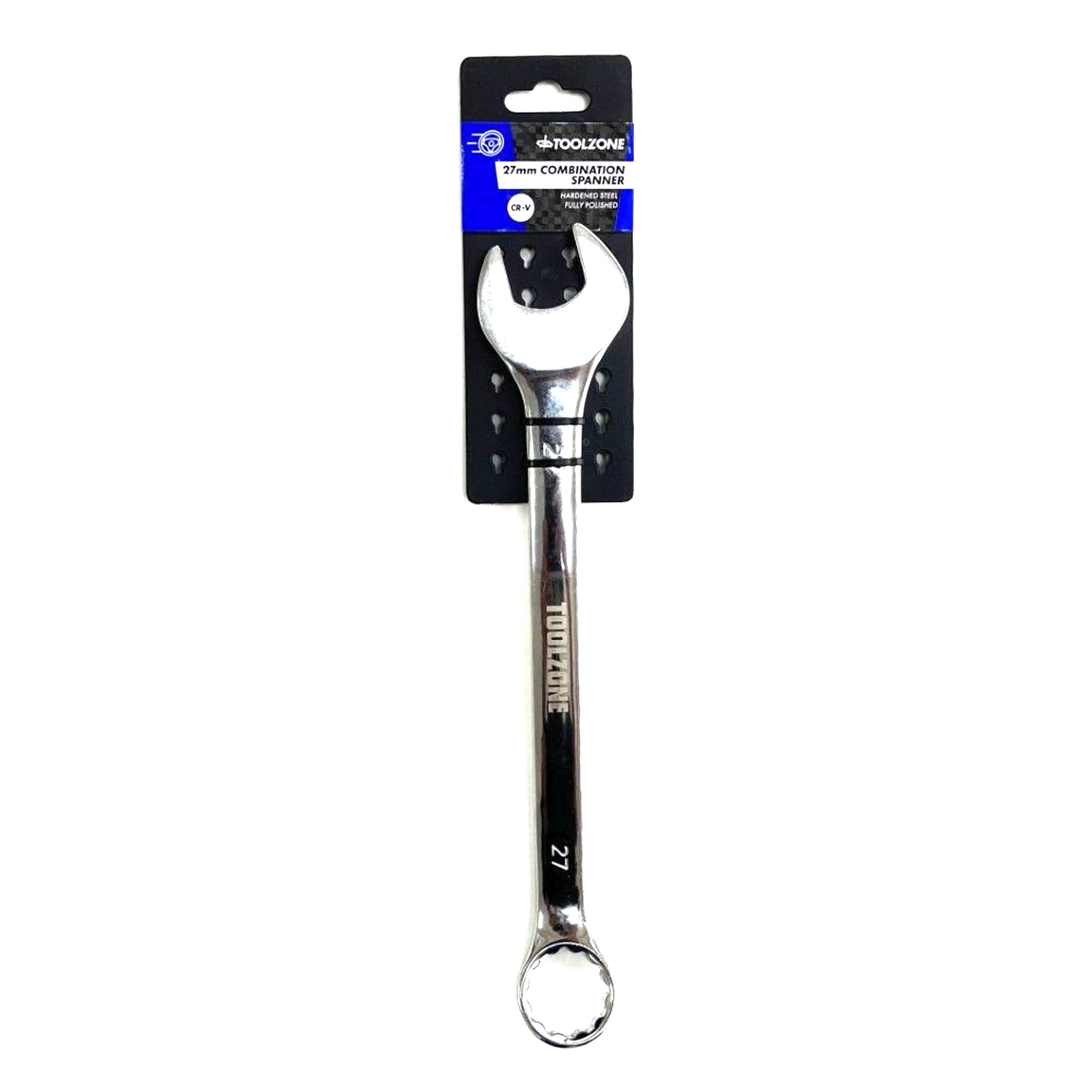 Toolzone Combination Spanner 27mm Polished Chrome Vanadium - Toolzone Kdpsp118