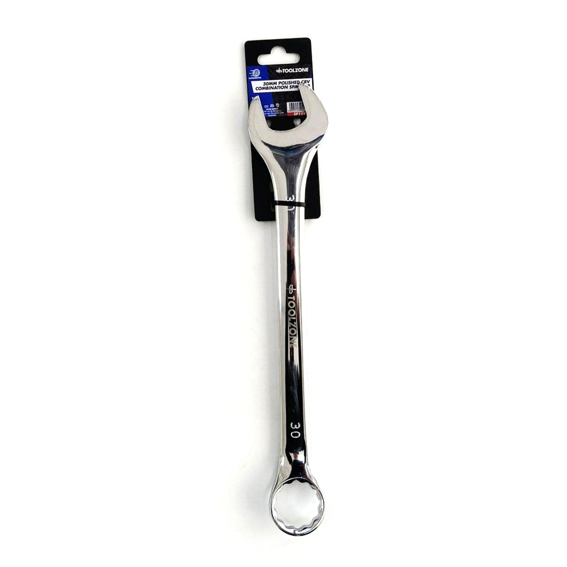Toolzone Combination Spanner 30mm Polished Chrome Vanadium - Toolzone Kdpsp119