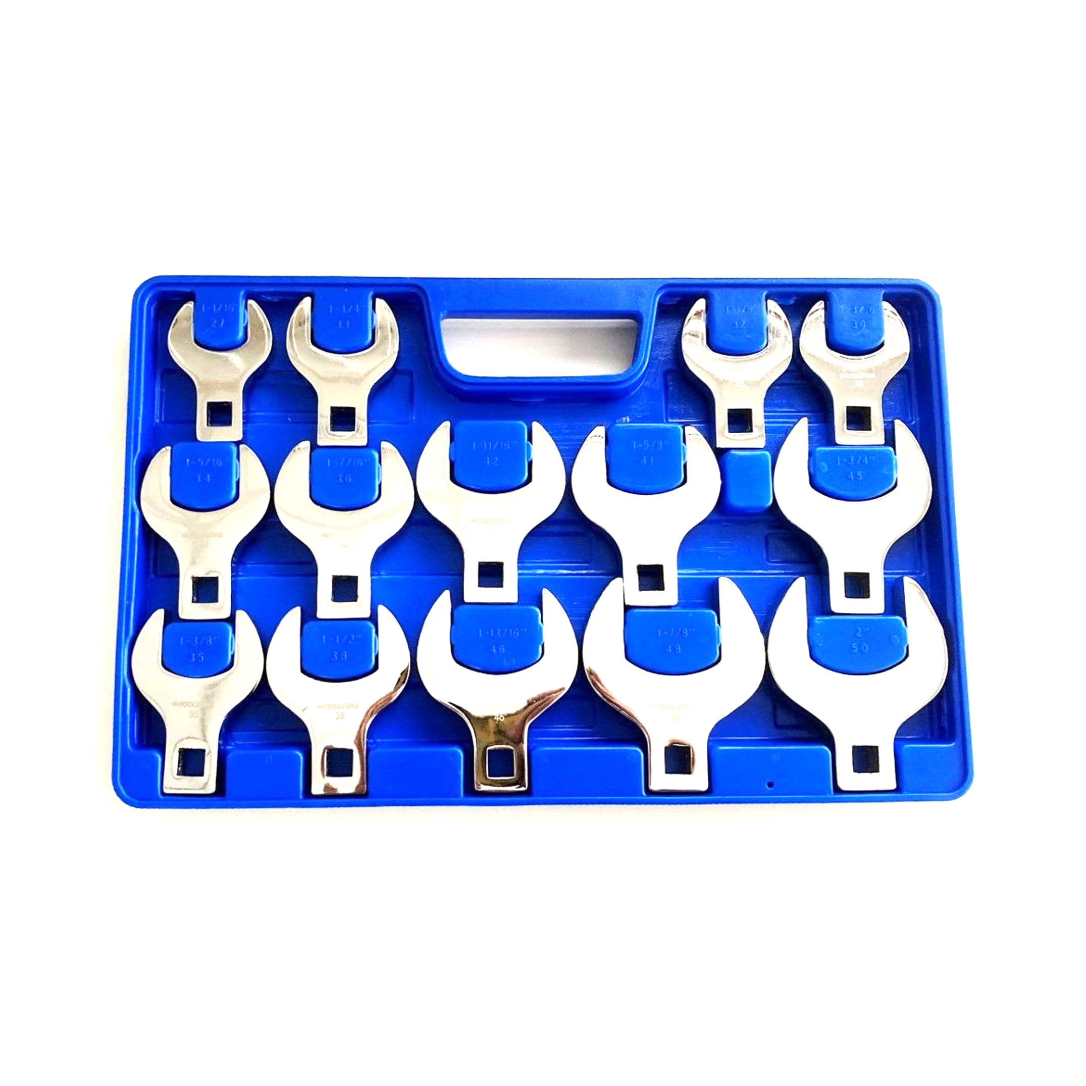 Toolzone Crows Foot Wrench Set 14pc Jumbo Metric 1/2 DR Fully Polished - Toolzone Kdpsp140
