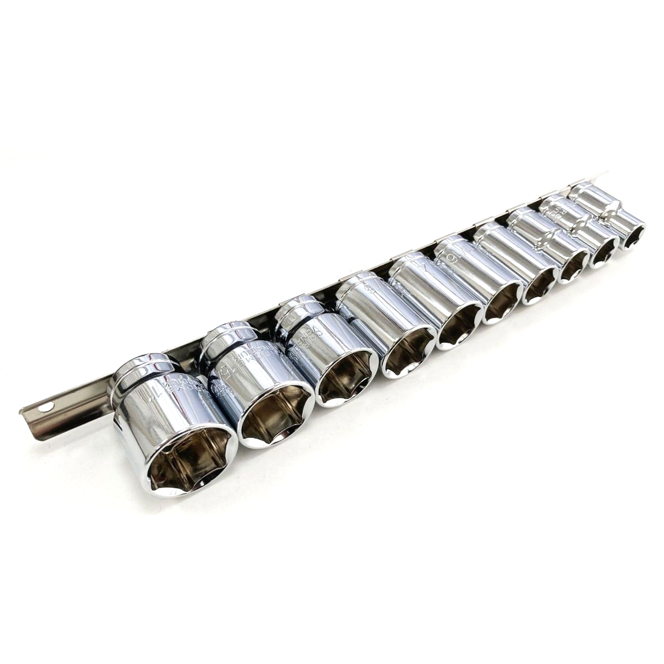 Toolzone Socket Set Shallow 1/2 Drive Af 10 Pieces Crv Polished - Toolzone Kdpss208