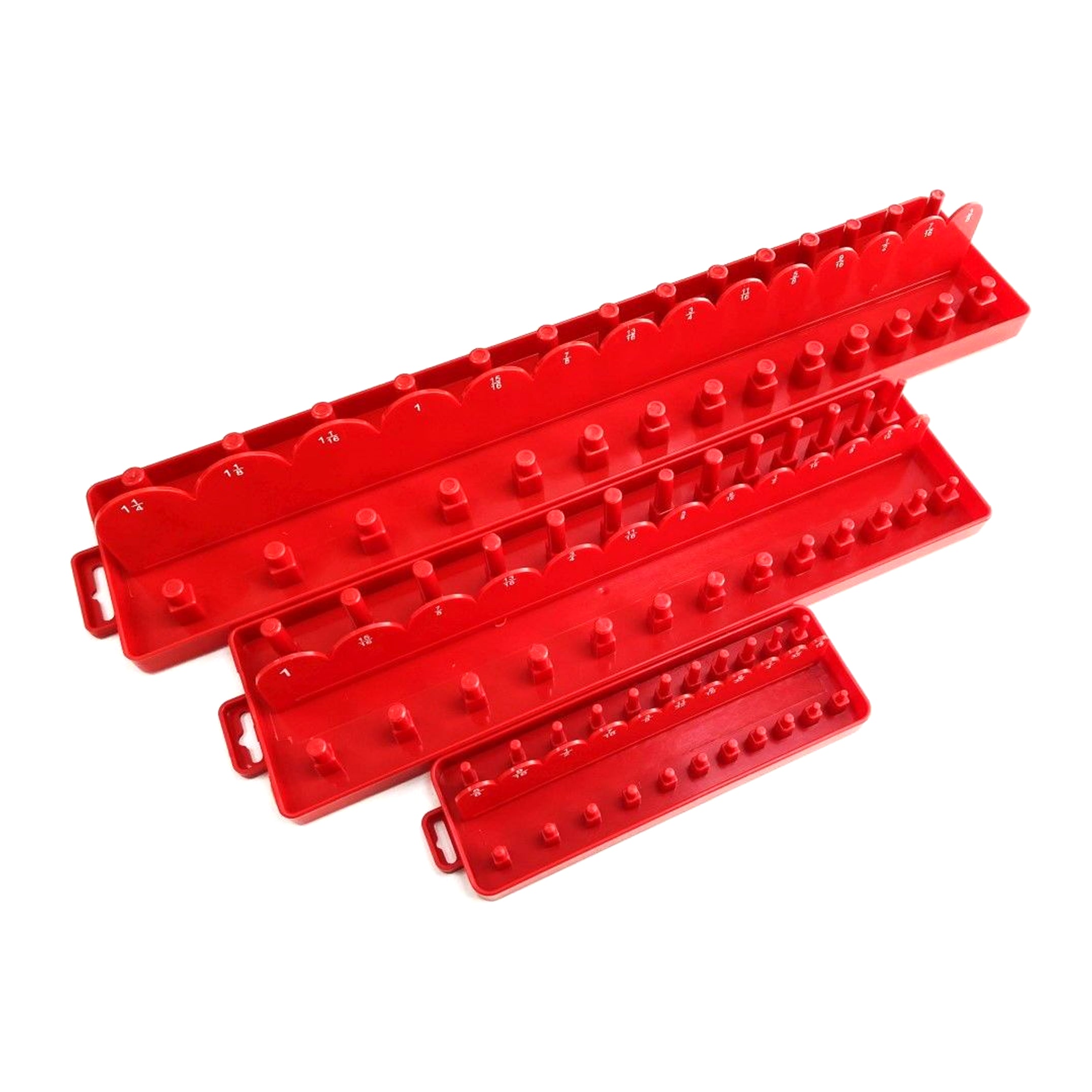 Toolzone Socket Holder Set 3 Pieces Abs Af Imperial Red - Toolzone Kdpss214
