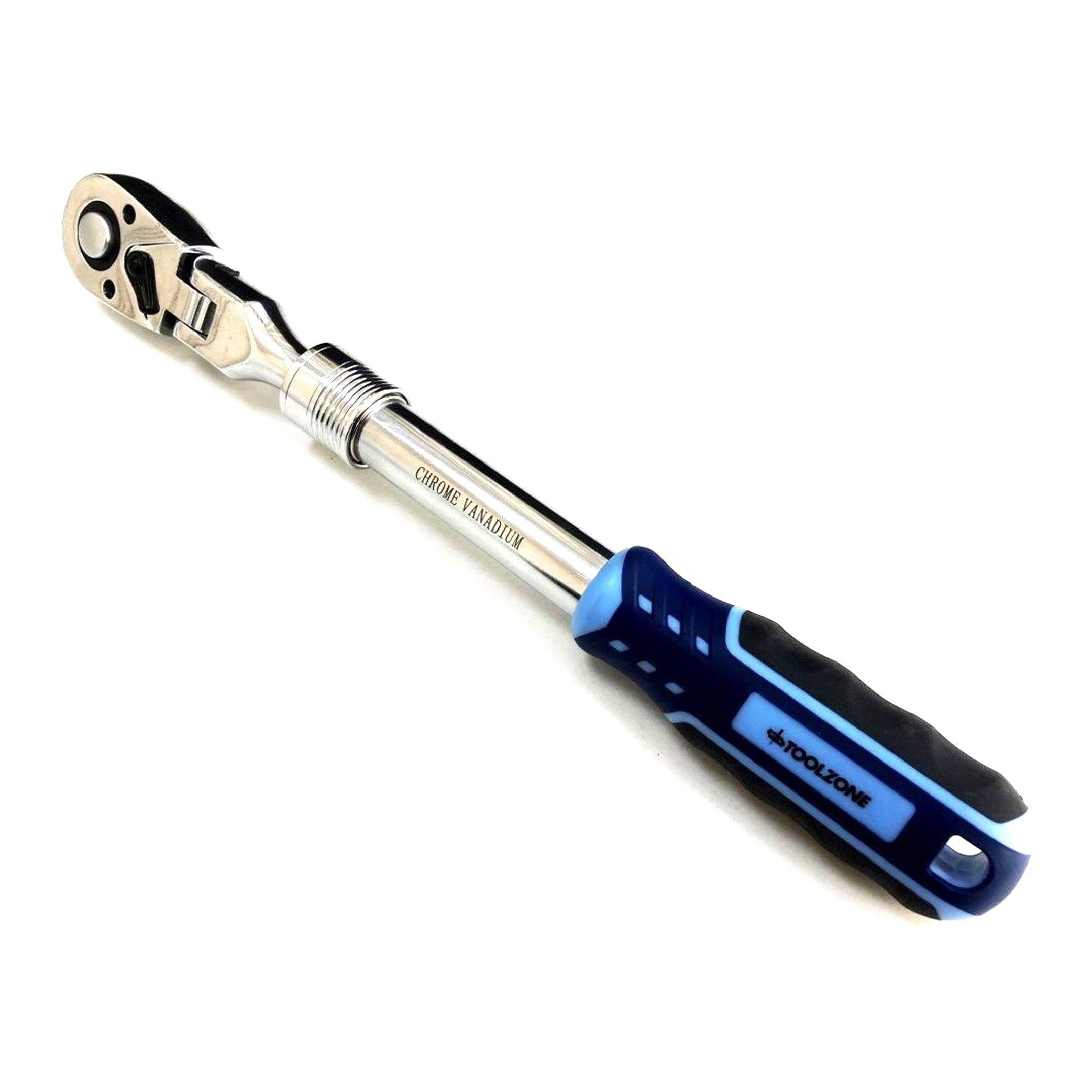 Toolzone Ratchet Flexi Head Extendable 1/2 Drive 335-480mm Softgrip Crv - Toolzone Kdpss224