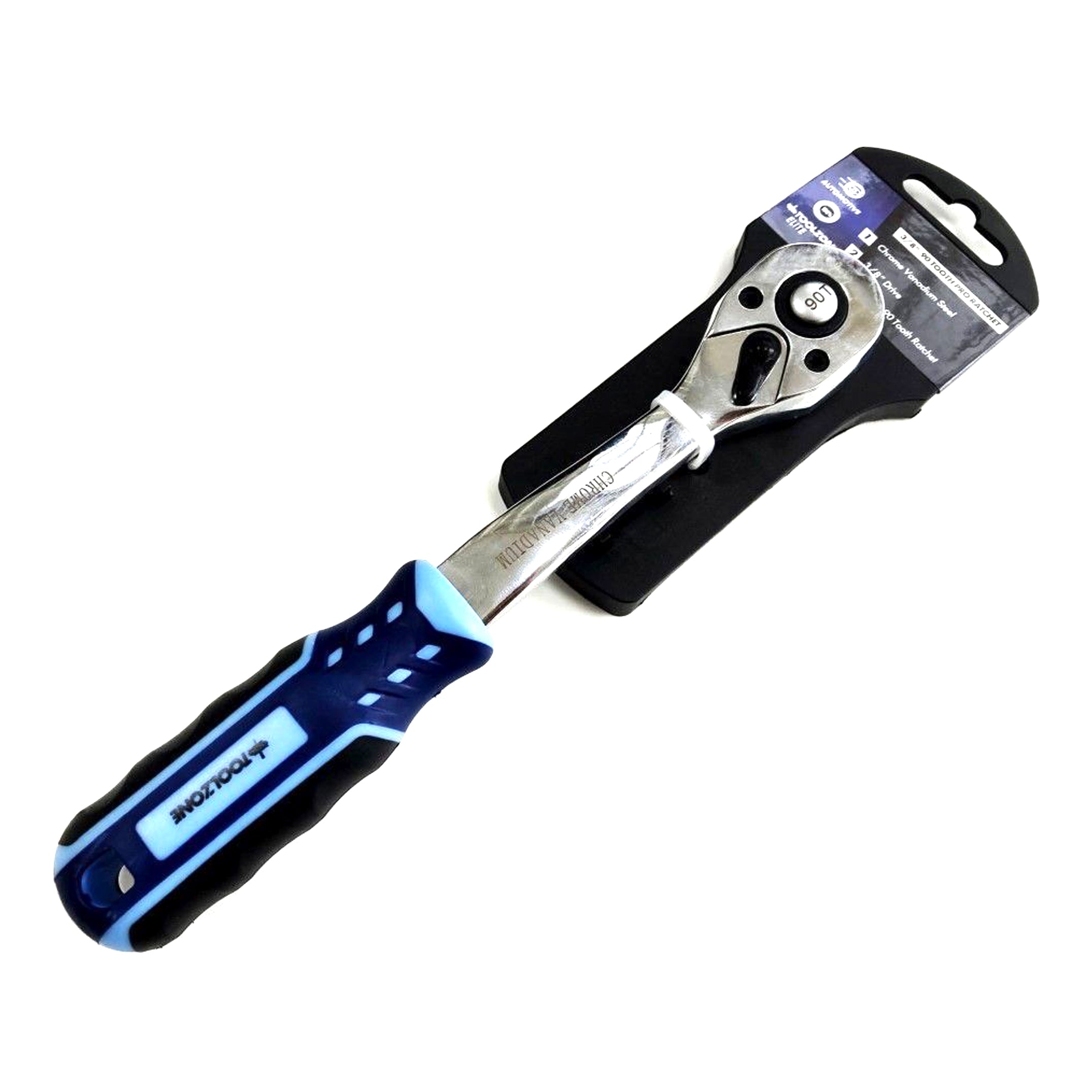 Toolzone Ratchet Handle 3/8 Drive 90 Teeth 3 Colour Crv - Toolzone Kdpss231