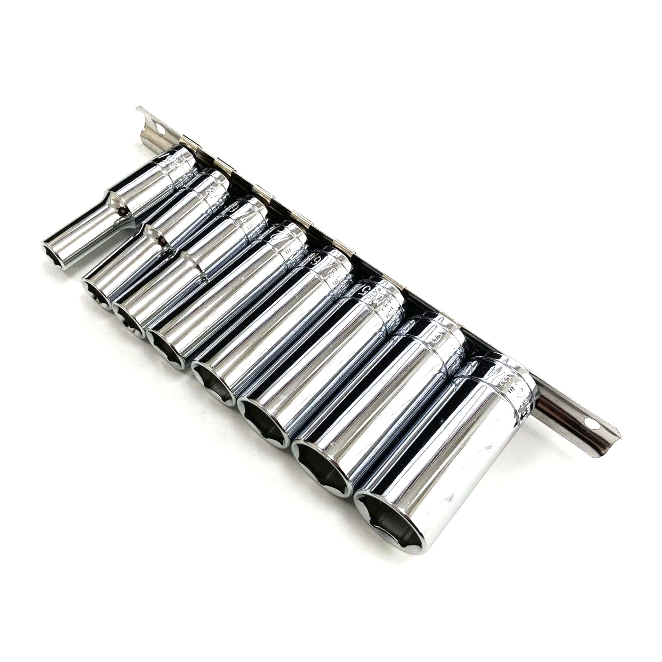 Toolzone Deep Socket Set 8 Pieces 3/8 Drive Af Crv 5/16-3/4 - Toolzone Kdpss303