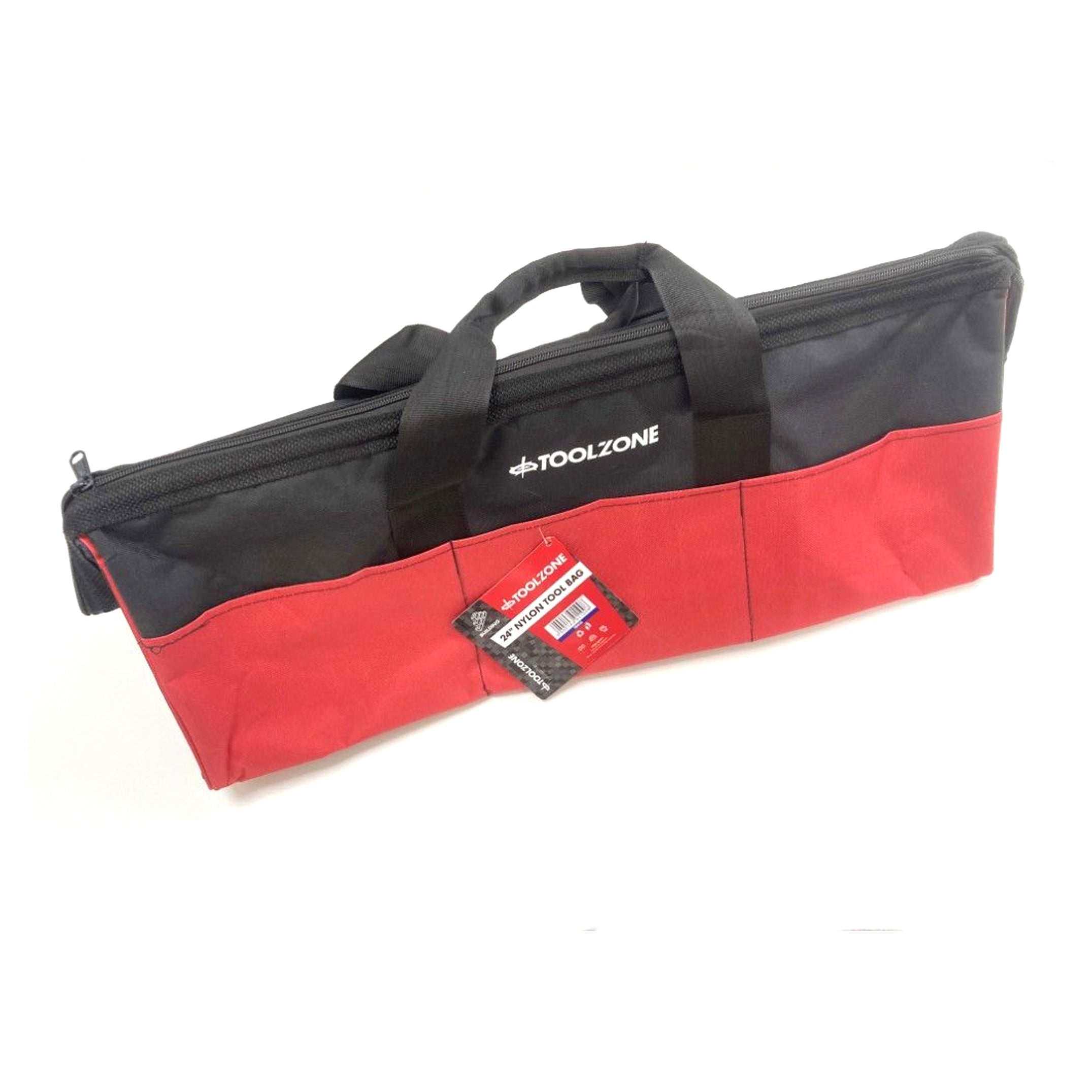 Toolzone Toolbag 24 Wide Opening Heavy Duty Nylon with 6 External Pockets - Toolzone Kdptb026