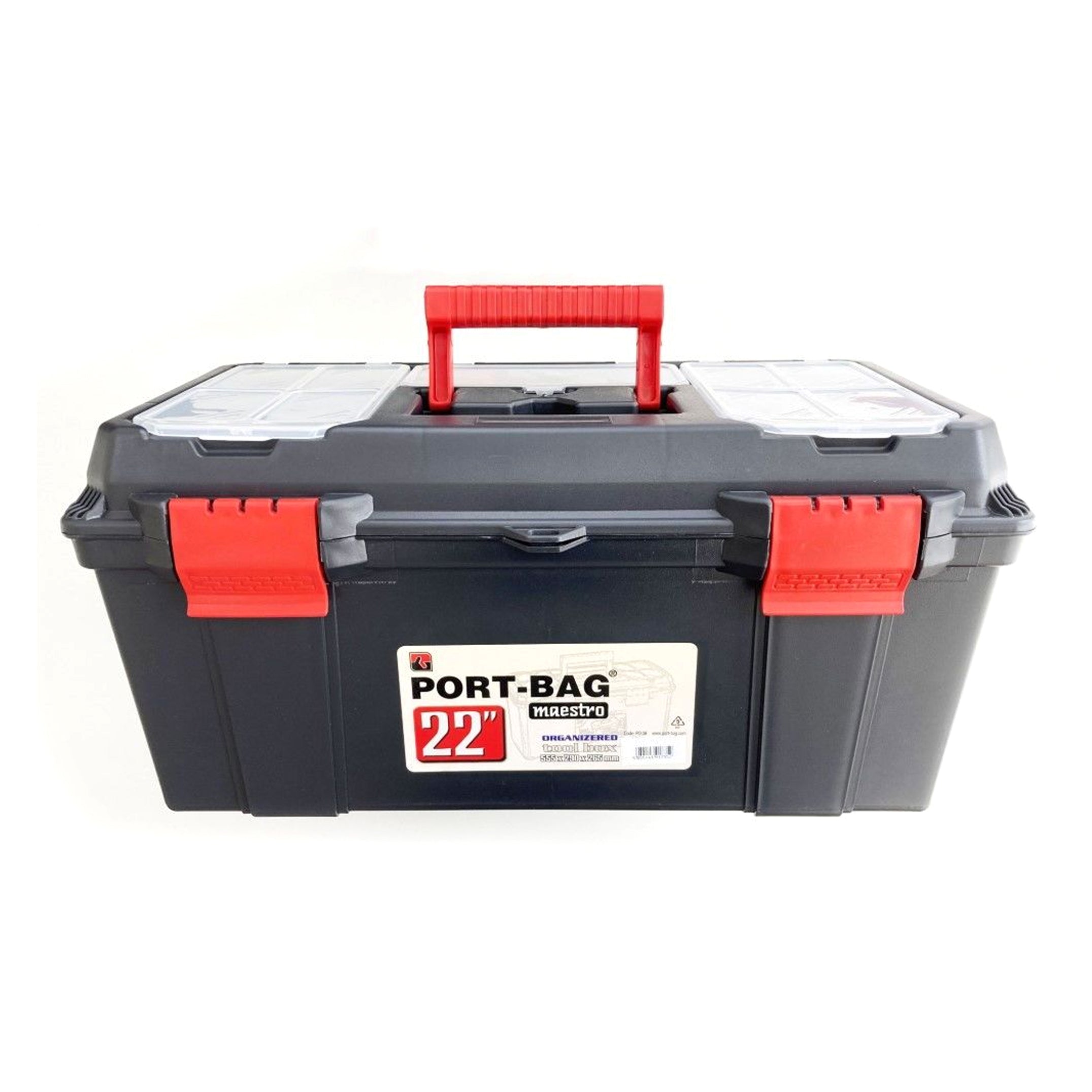 Toolzone Toolbox Maestro 22 with Organiser Lids and Carry Tray - Toolzone Kdptb096