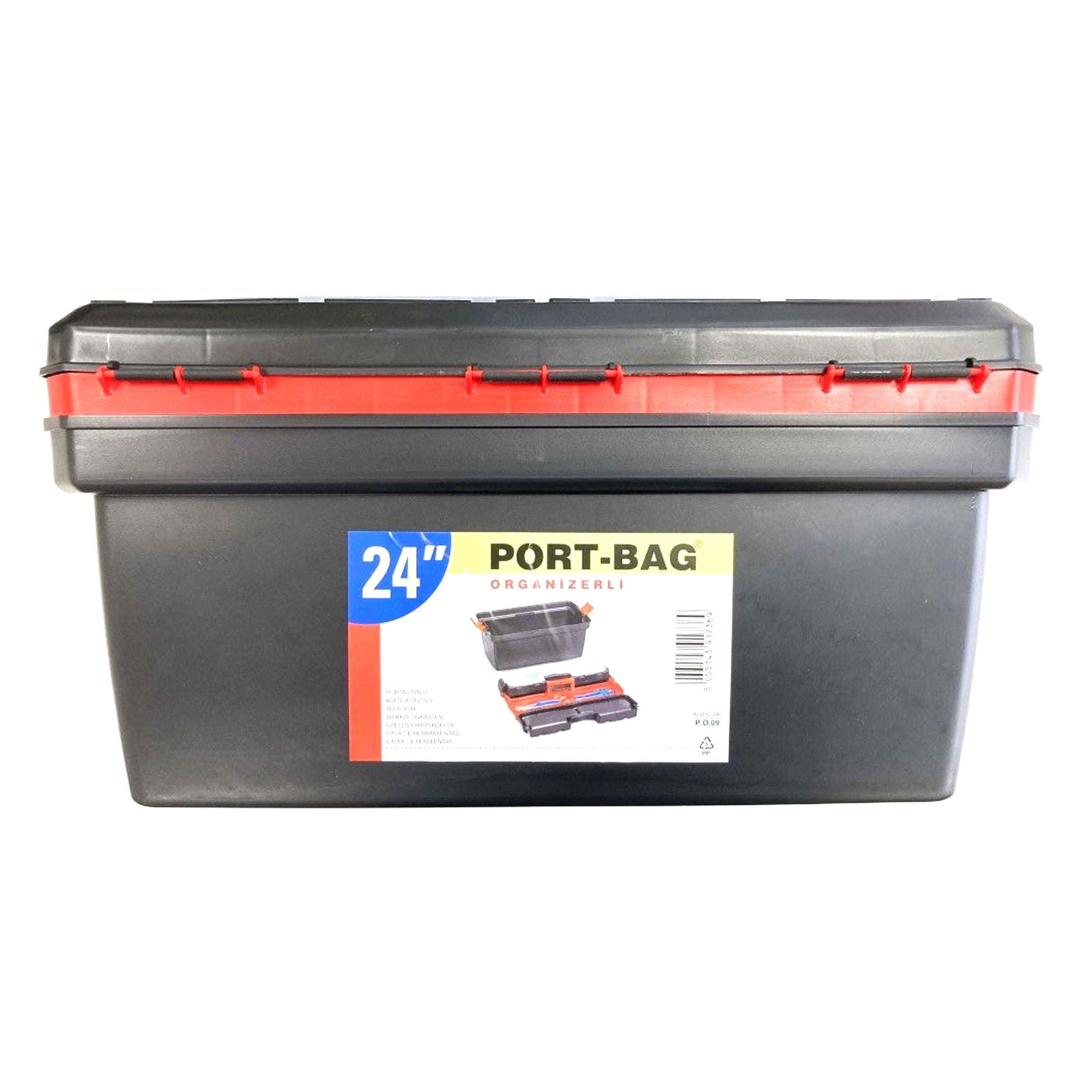 Toolzone Toolbox Maestro 24 with Organiser Lids and Carry Tray - Toolzone Kdptb097