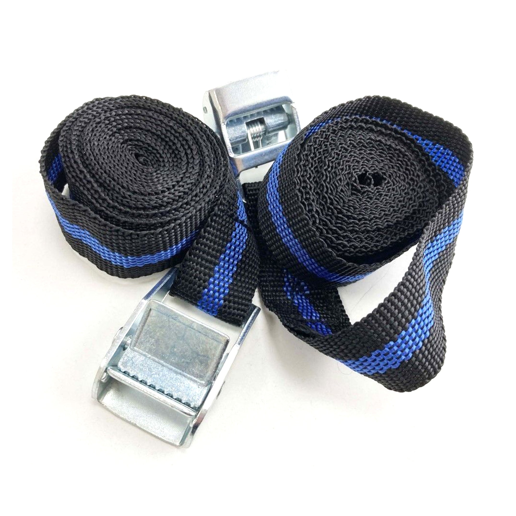 Toolzone Tie Down Buckle Type 2pc 2.5m 180-200kg Capacity 250kg Breaking Strain - Toolzone Kdptd028