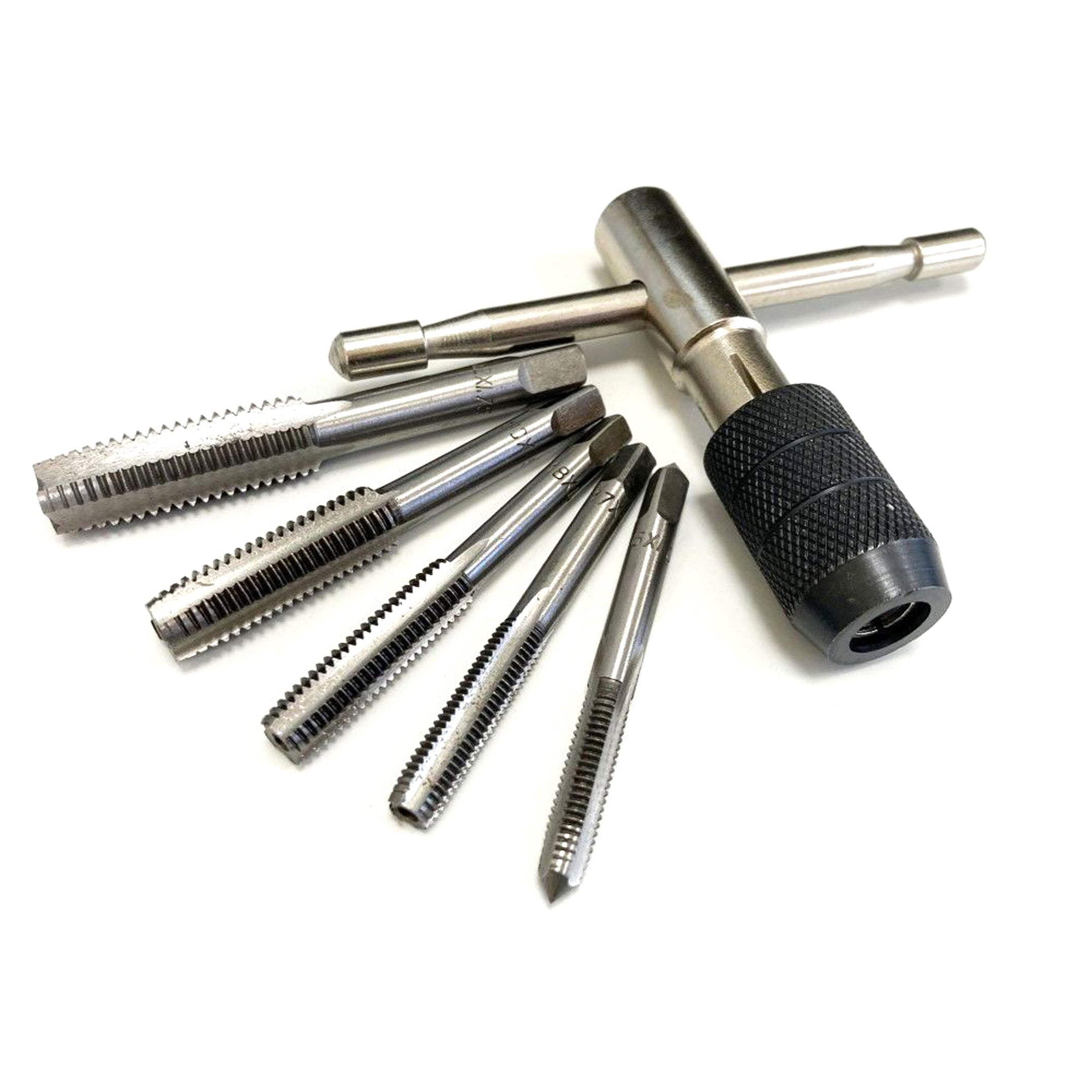 Toolzone Tap Wrench Set 6 Piece with Metric Taps M6-m12 Alloy Steel - Toolzone Kdptp108