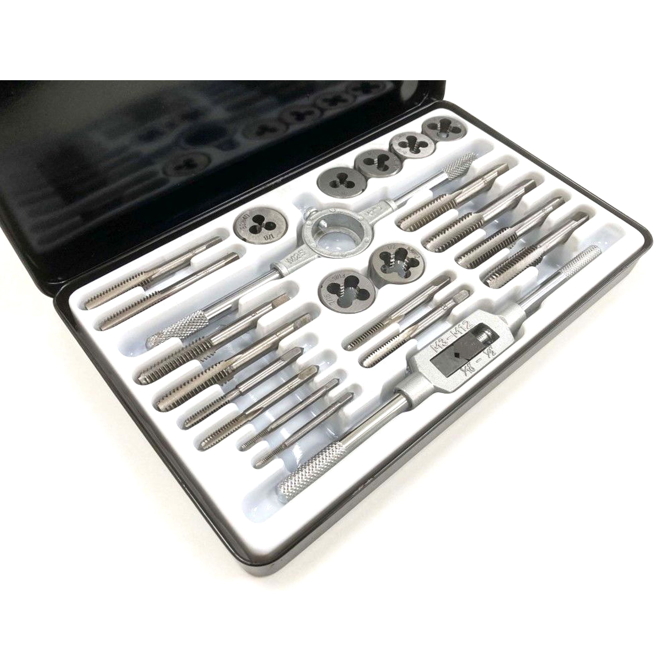 Toolzone Tap and Die Set Whitworth 23 Piece Alloy Steel 1/8-1/2 Bsw - Toolzone Kdptp126