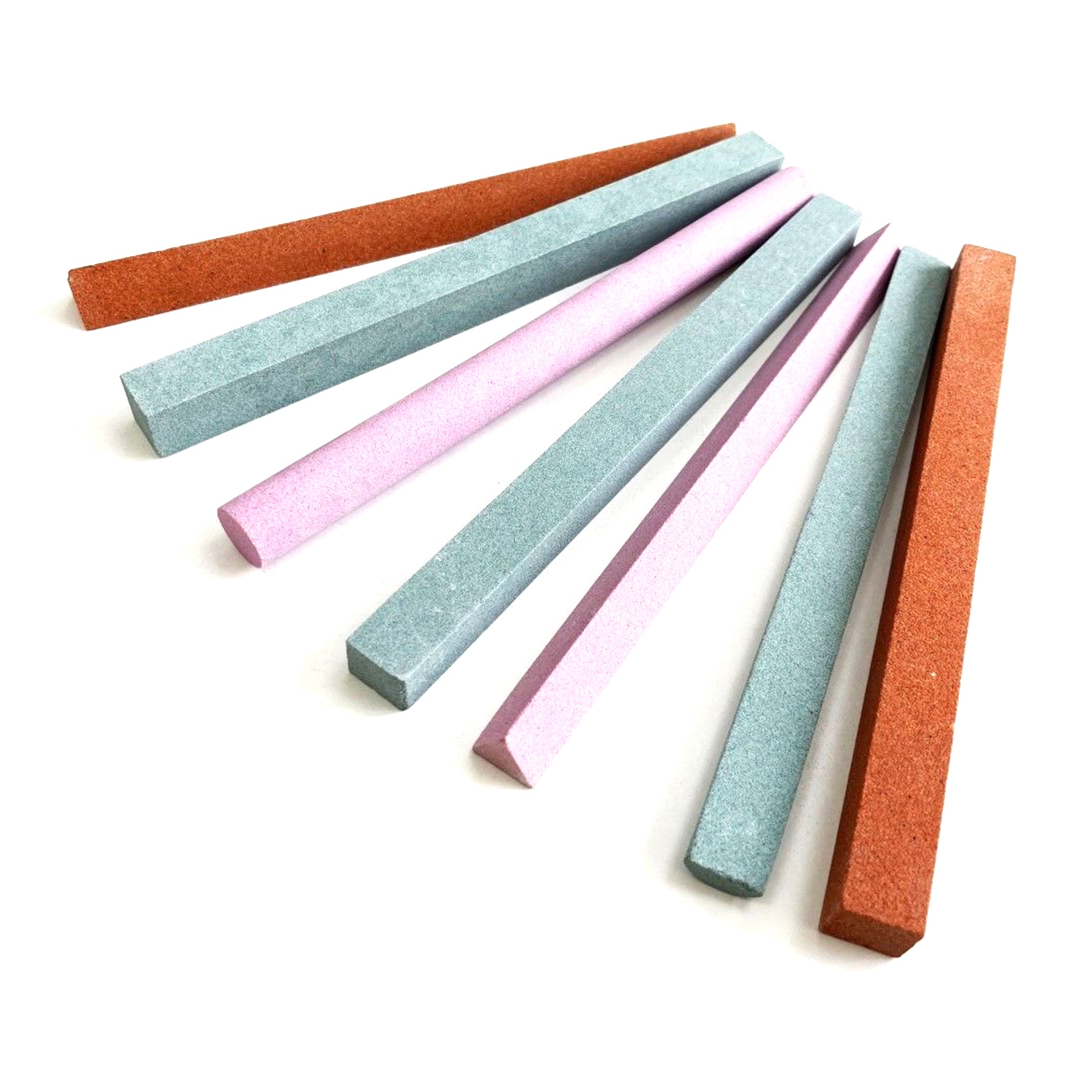 Toolzone Sharpening Stone Set 7pc 6 180 and 240 Grit Mixed Shapes - Toolzone Kdpww068