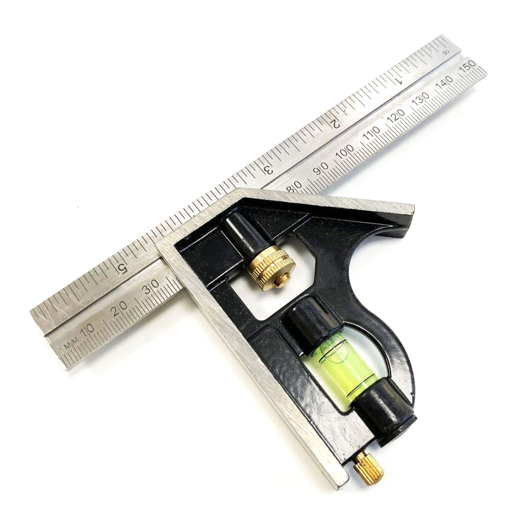 Toolzone Combination Square 6 Aluminium Dual Marked Imperial Metric - Toolzone Kdpww144
