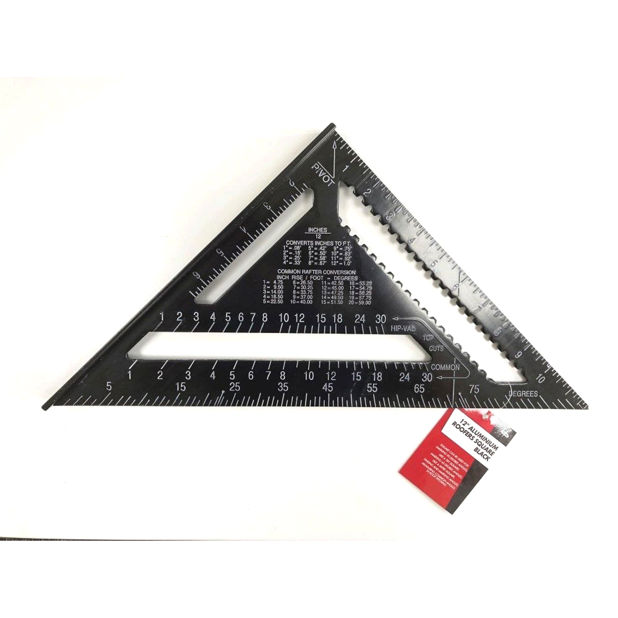Toolzone Roofers Square Aluminium 12 Black - Toolzone Kdpww206