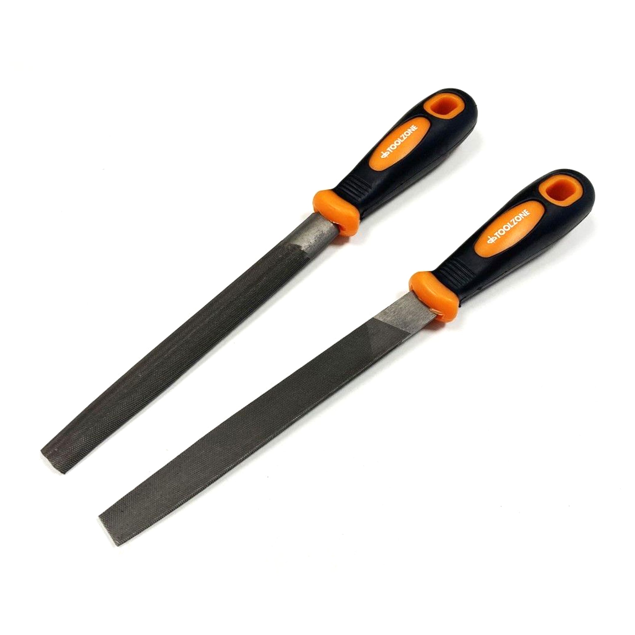 Toolzone File Set 2pc 150mm T12 Soft Grip Flat and Half Round - Toolzone Kdpww210
