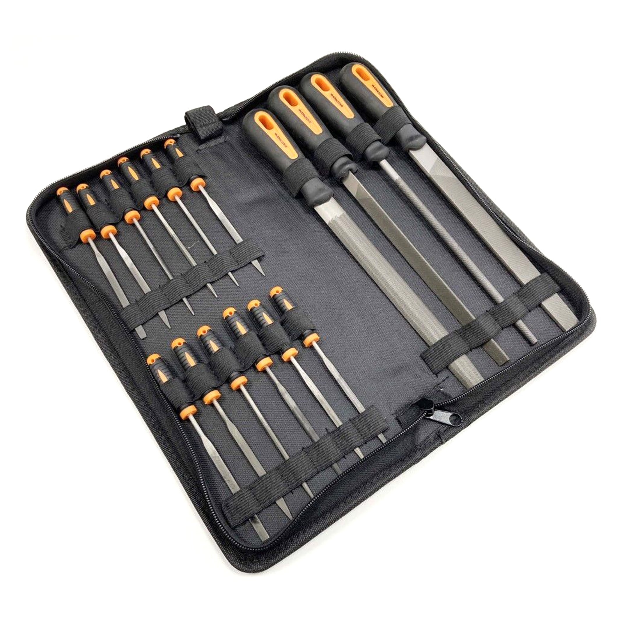 Toolzone File Set 16pc with Carry Case 200mm and 100mm Bearing Steel Files - Toolzone Kdpww216