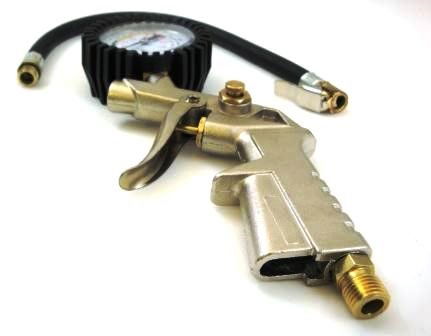 Toolzone Tyre Inflator and Dial Gauge 50mm Diameter Range 10-140psi - Toolzone Kdpat027