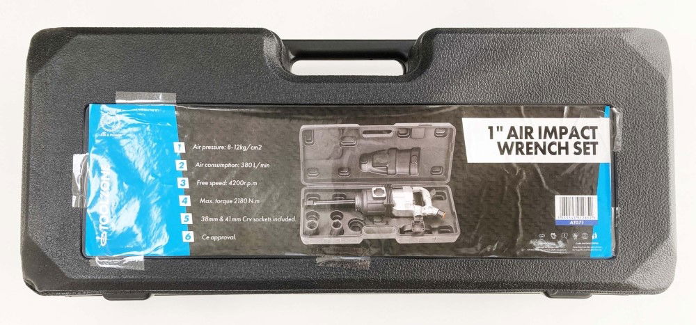 Toolzone Air Impact Wrench 1 Drive 2200nm with 38mm and 41mm Sockets Air Inlet 1/2 - Toolzone Kdpat071