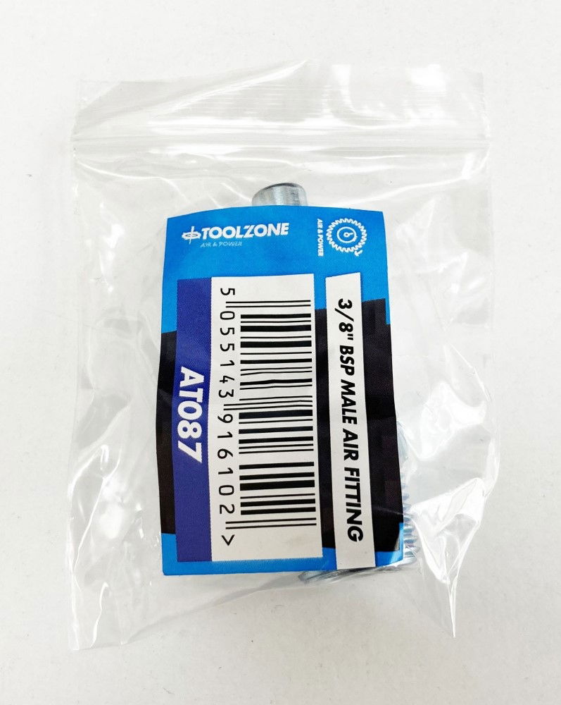 Toolzone Air Fitting 3/8 Bsp Male Zinc Plated Steel Suitable for Pcl Fittings - Toolzone Kdpat087
