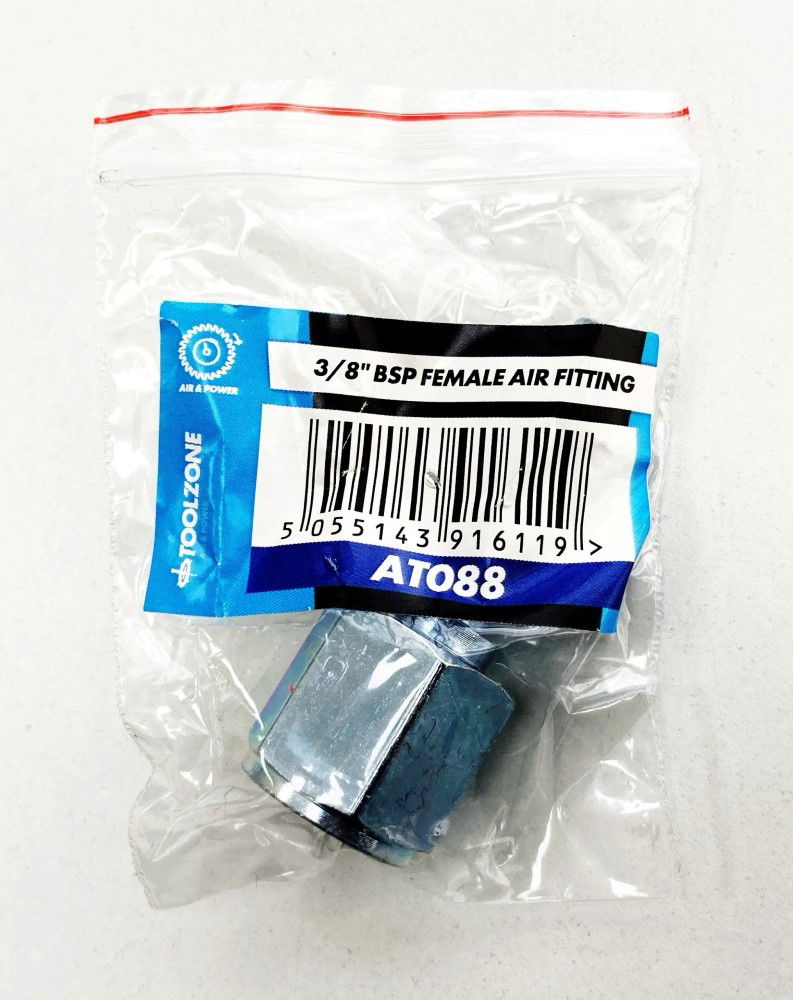 Toolzone Air Fitting 3/8 Bsp Female Zinc Plated Steel Suitable for Pcl Fittings - Toolzone Kdpat088