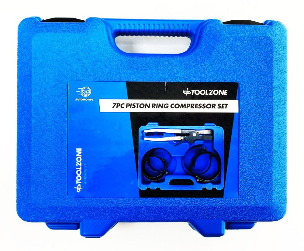 Toolzone Piston Ring Compressor Set 7pc 73-111mm with Plier - Toolzone Kdpau007