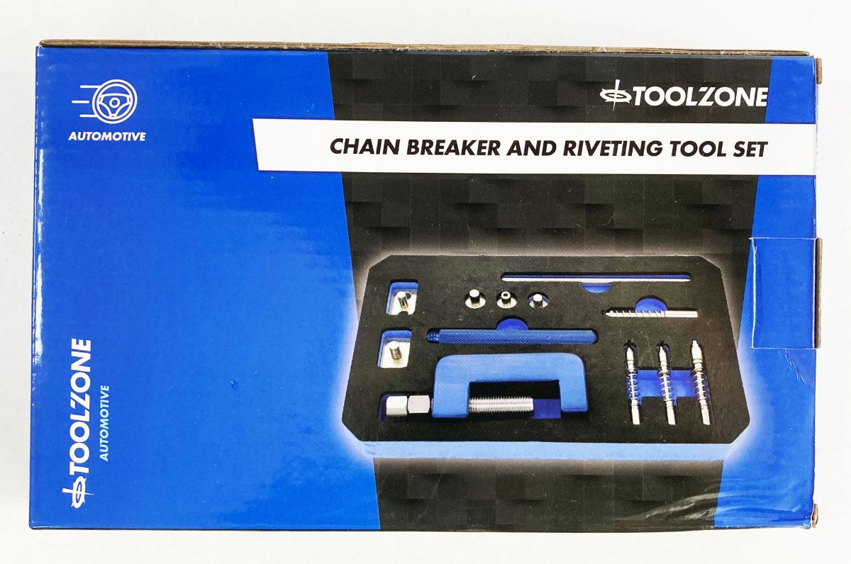 Toolzone Chain Breaker and Riveting Tool for Motorcycle Drive Chains 3-5mm - Toolzone Kdpau052