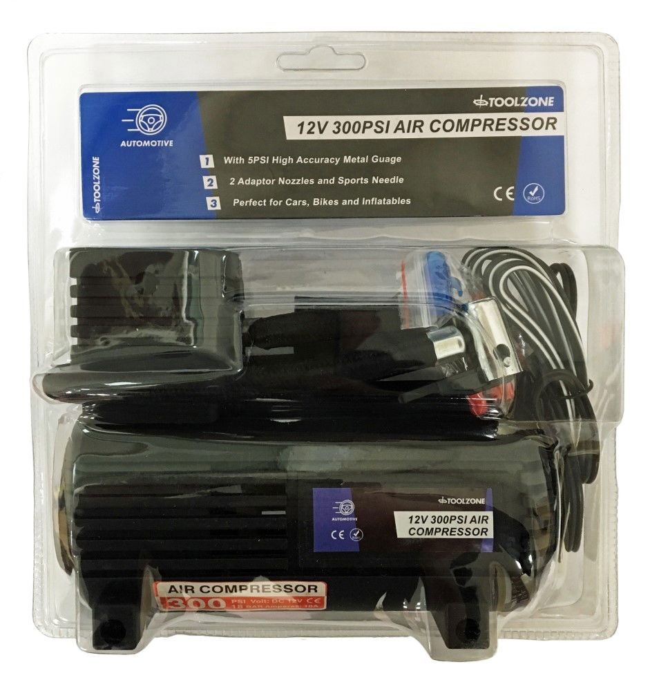 Toolzone Air Compressor 12v 250psi Metal Gauge - Toolzone Kdpau121