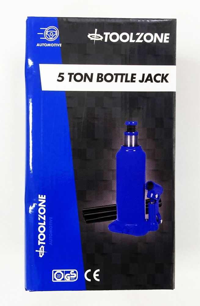 Toolzone Bottle Jack 5 Ton Min Height 216mm Max Height 413mm - Toolzone Kdpau149