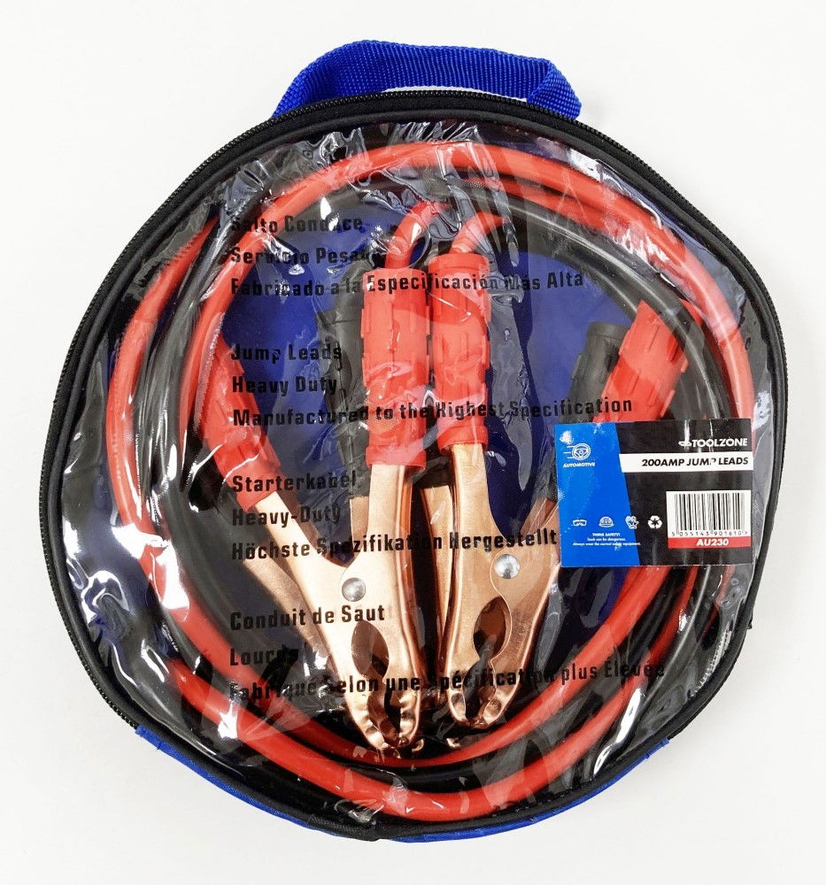 Toolzone Jump Leads 200amp 2.5m - Toolzone Kdpau230