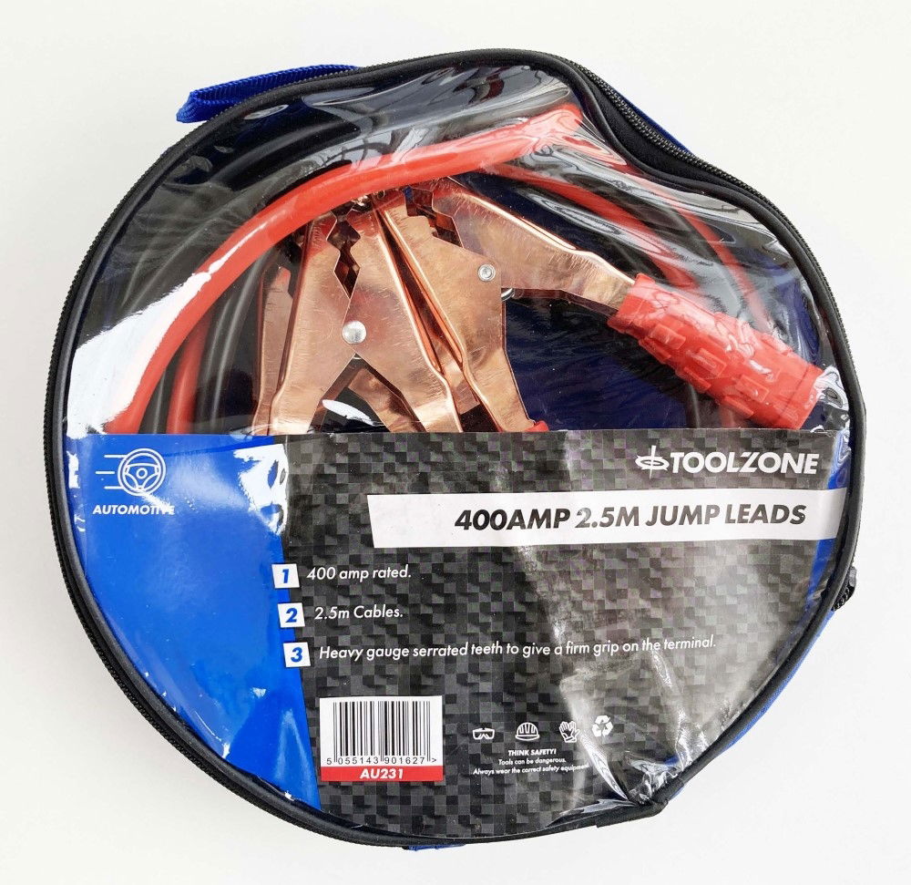 Toolzone Jump Leads 400amp 2.5m in Case - Toolzone Kdpau231