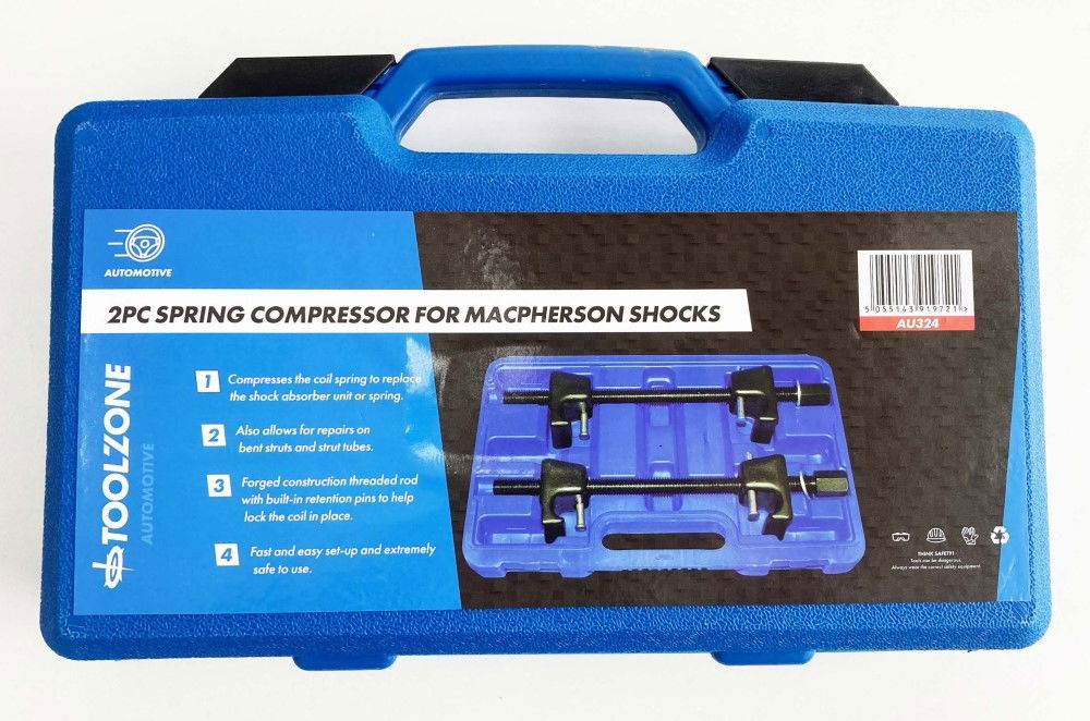 Toolzone Spring Compressor 2pc with Locking Pins - Toolzone Kdpau324