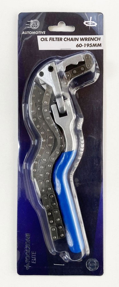 Toolzone Oil Filter Chain Wrench 60-195mm with Swivel Handle - Toolzone Kdpau384