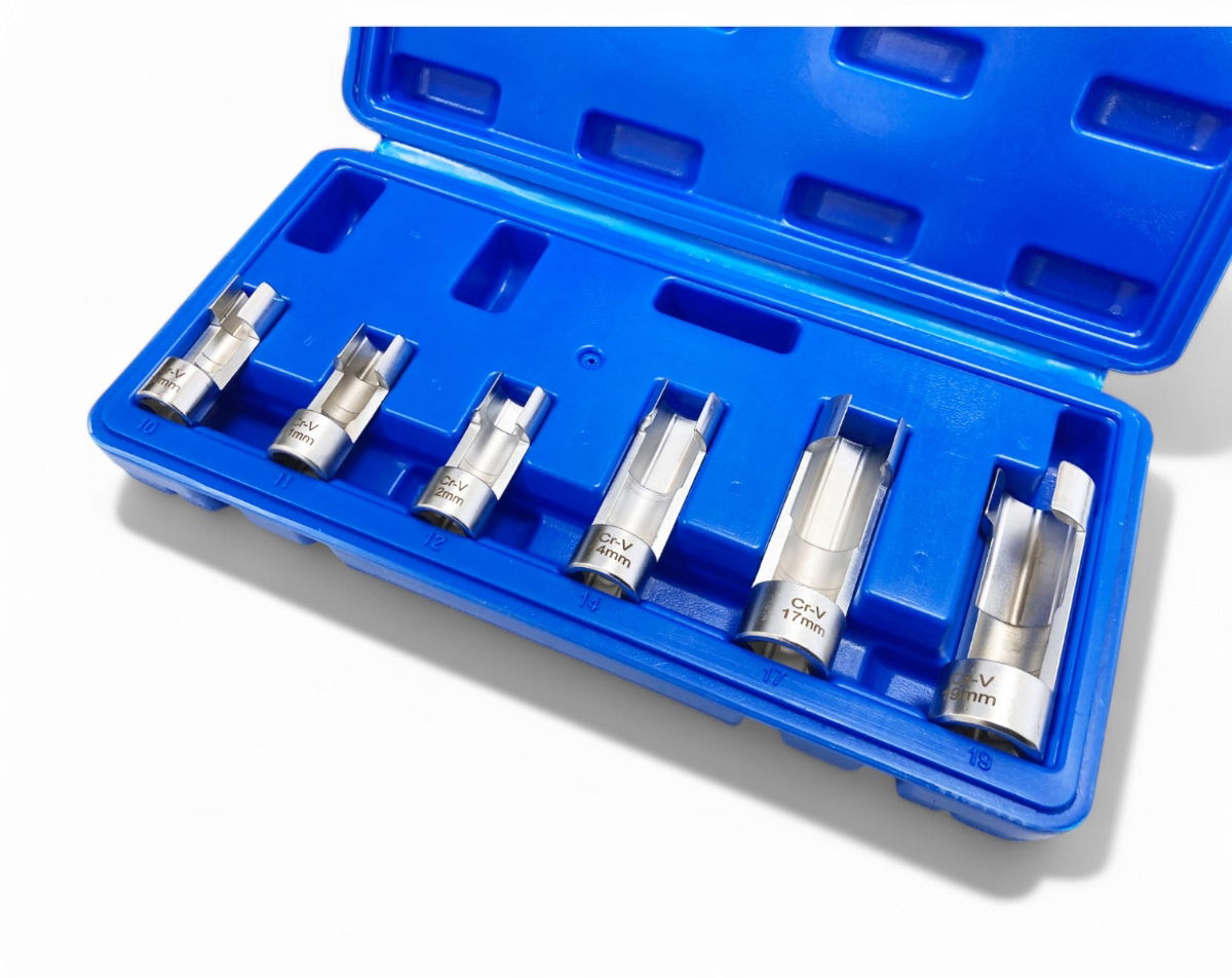 Toolzone Difficult Access Socket Set 6pc 3/8 and 1/2 Drive 10mm to 19mm - Toolzone Kdpau385