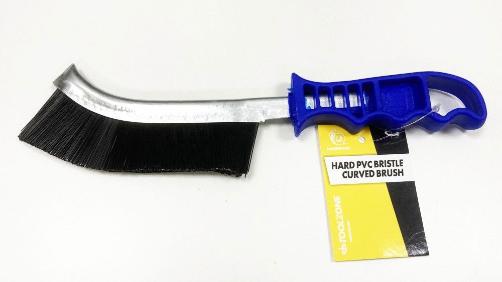 Toolzone Curved Brush Hard Pvc Bristle Plastic Handle - Toolzone Kdpbr058