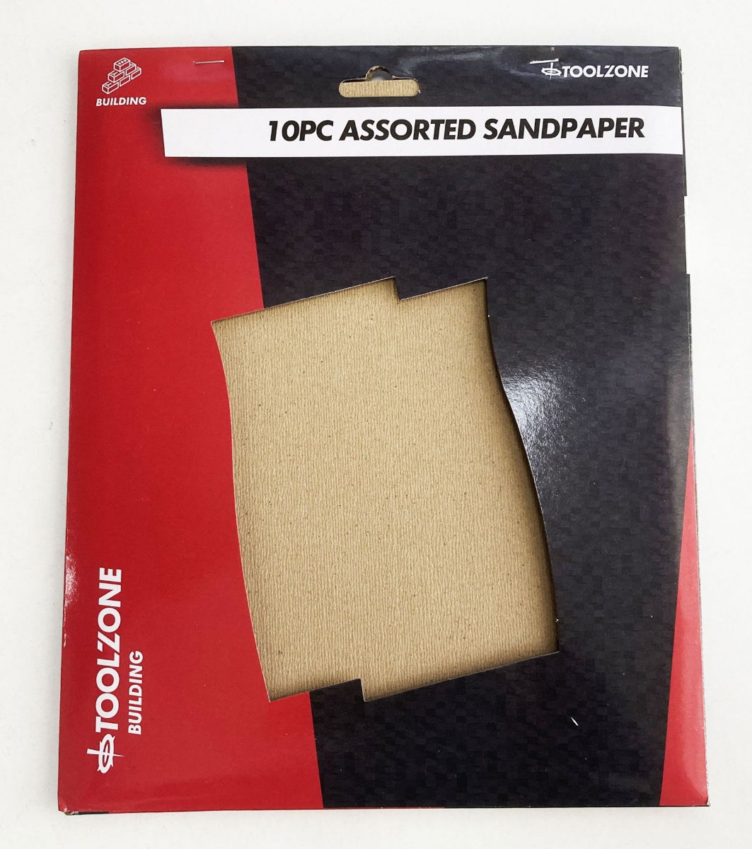 Toolzone Sandpaper Assorted 10pc 230 X 280mm 40/60/80/120/150 Grit - Toolzone Kdpdc070