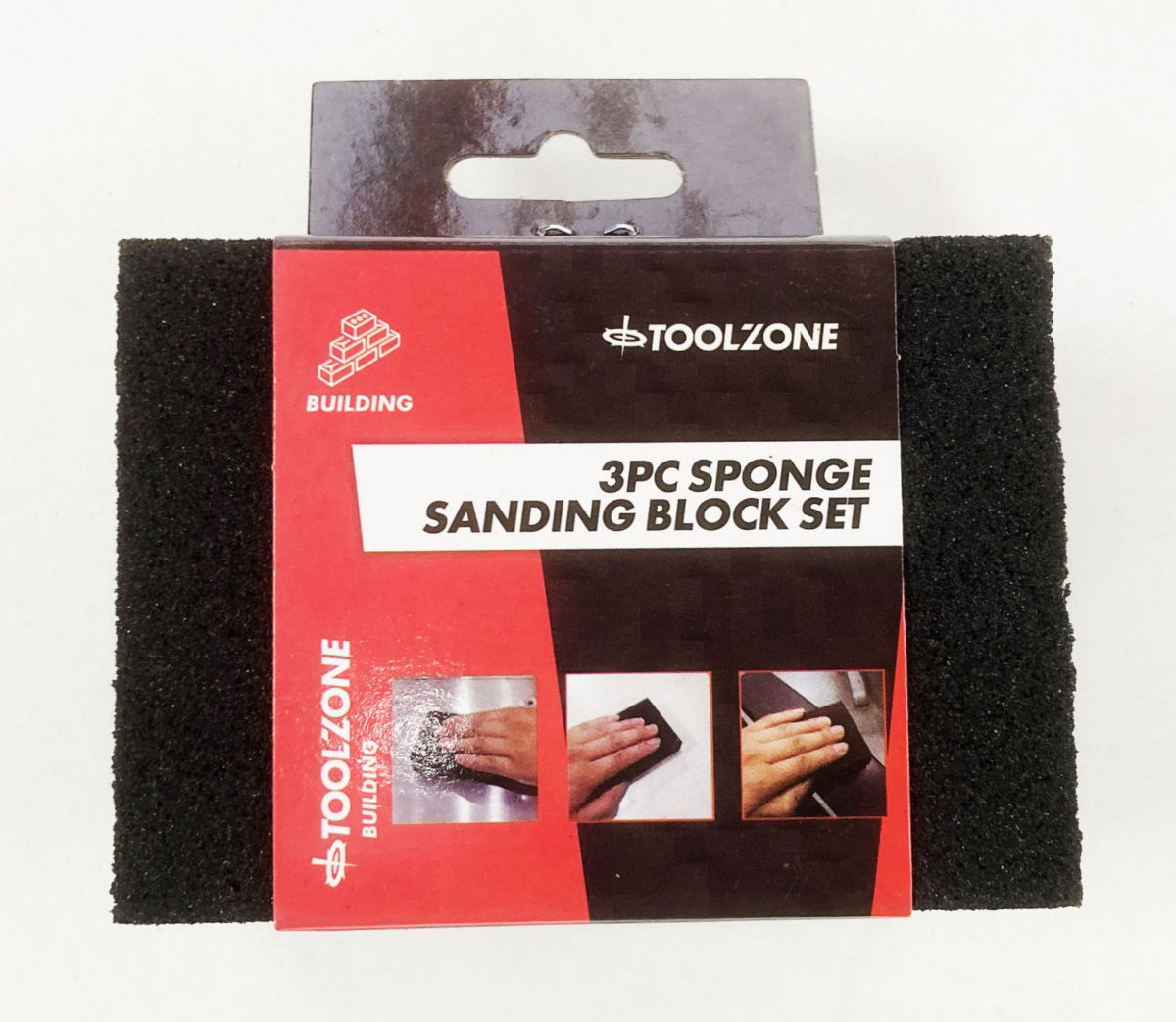 Toolzone Sanding Block Foam 3pc Assorted Grits - Toolzone Kdpdc074