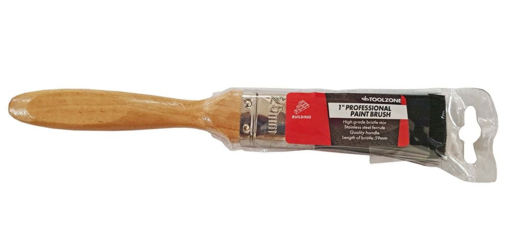 Toolzone Paint Brush 1 Professional Wooden Handle - Toolzone Kdpdc134