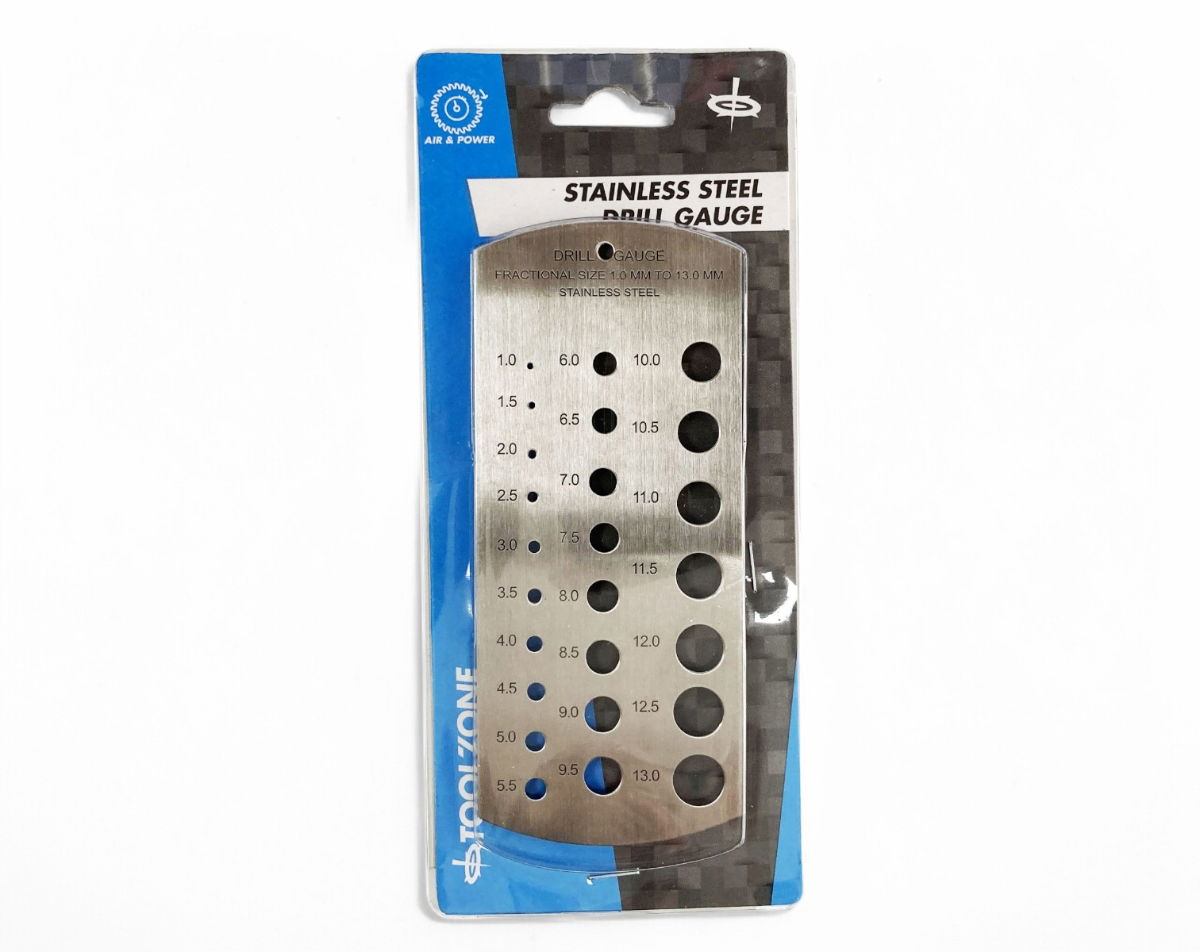 Toolzone Drill Gauge Stainless Steel Metric 1-13mm - Toolzone Kdpdr033