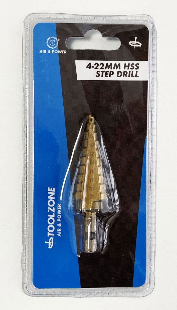Toolzone Step Drill Hss Titanium Coated 4-22mm - Toolzone Kdpdr123