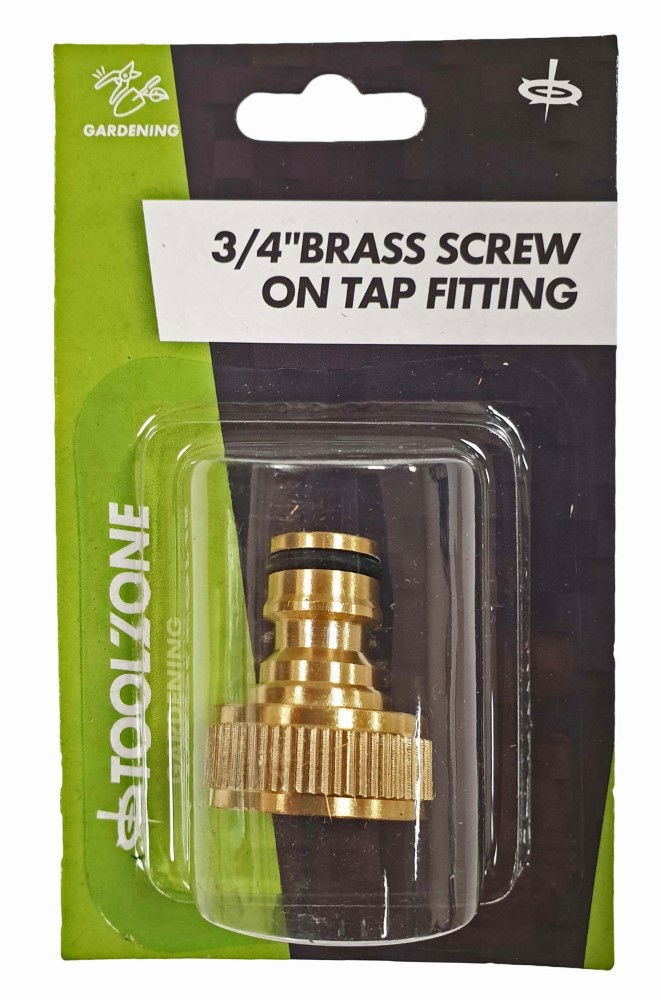 Toolzone Tap Fitting 3/4 Brass Screw on - Toolzone Kdpgd155