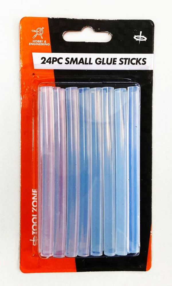 Toolzone Glue Sticks 24 Pieces 7.4 X 100mm for Small Hot Melt Glue Guns - Toolzone Kdpgg010