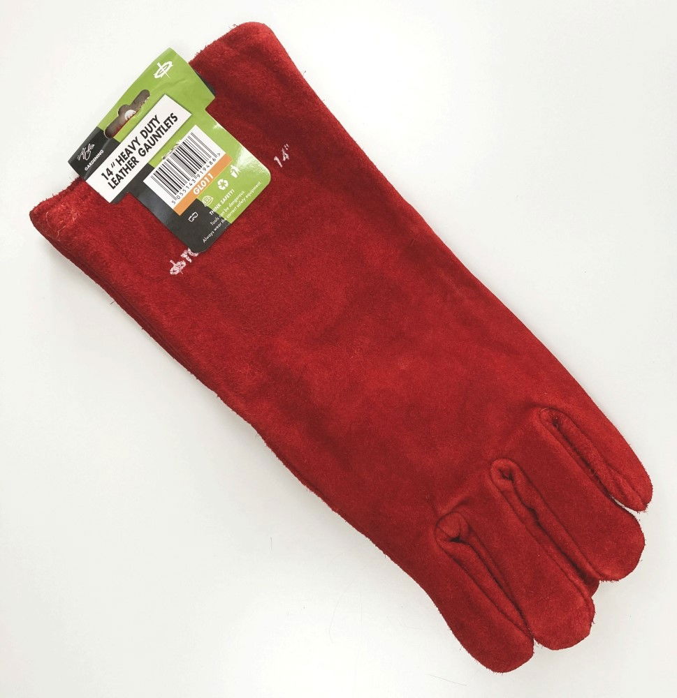 Toolzone Suede Gauntlets Lined 14 Length Pack of 12 - Toolzone Kdpgl011